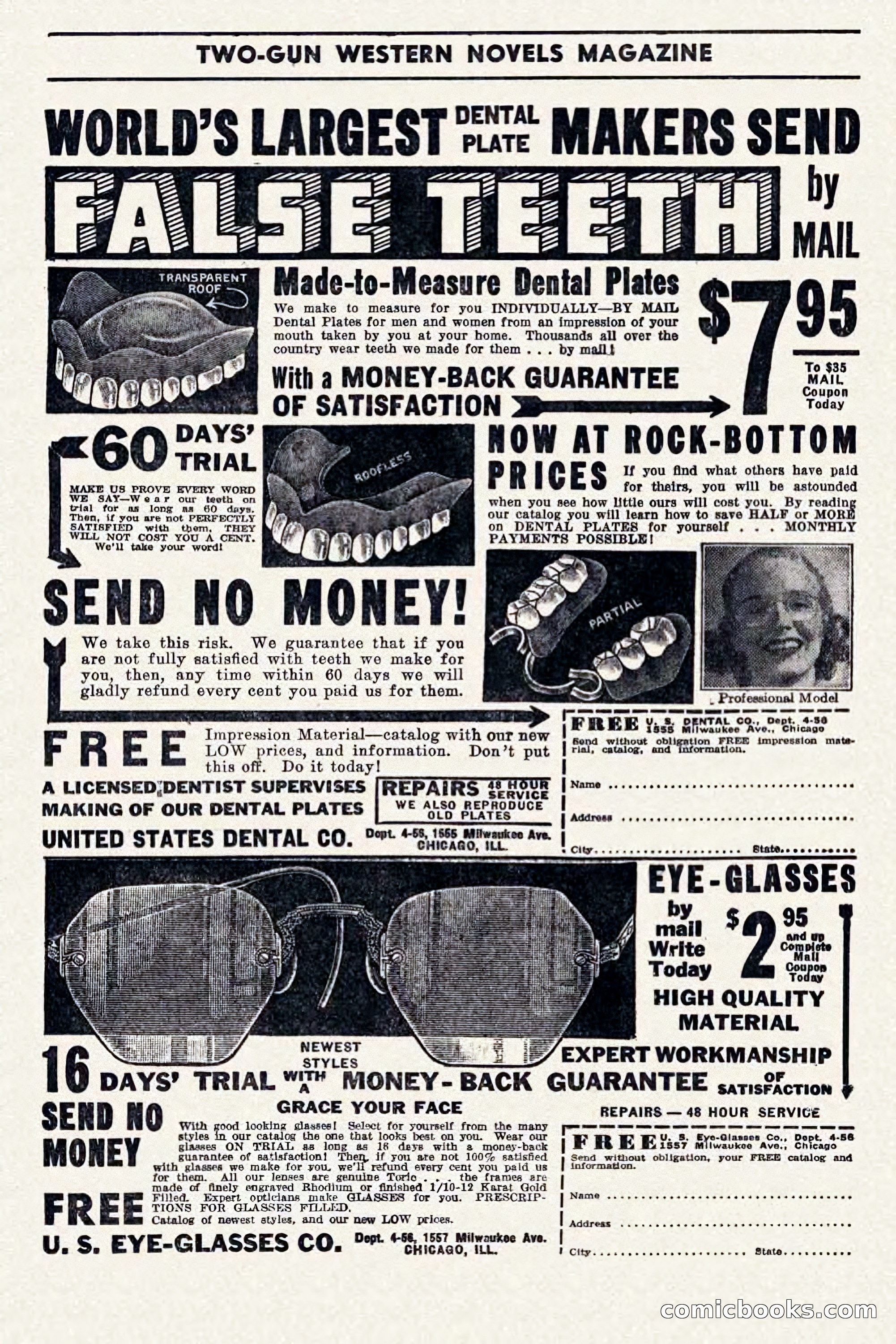 Two-Gun Western Novels Magazine, April 1942 — page 114 of 116