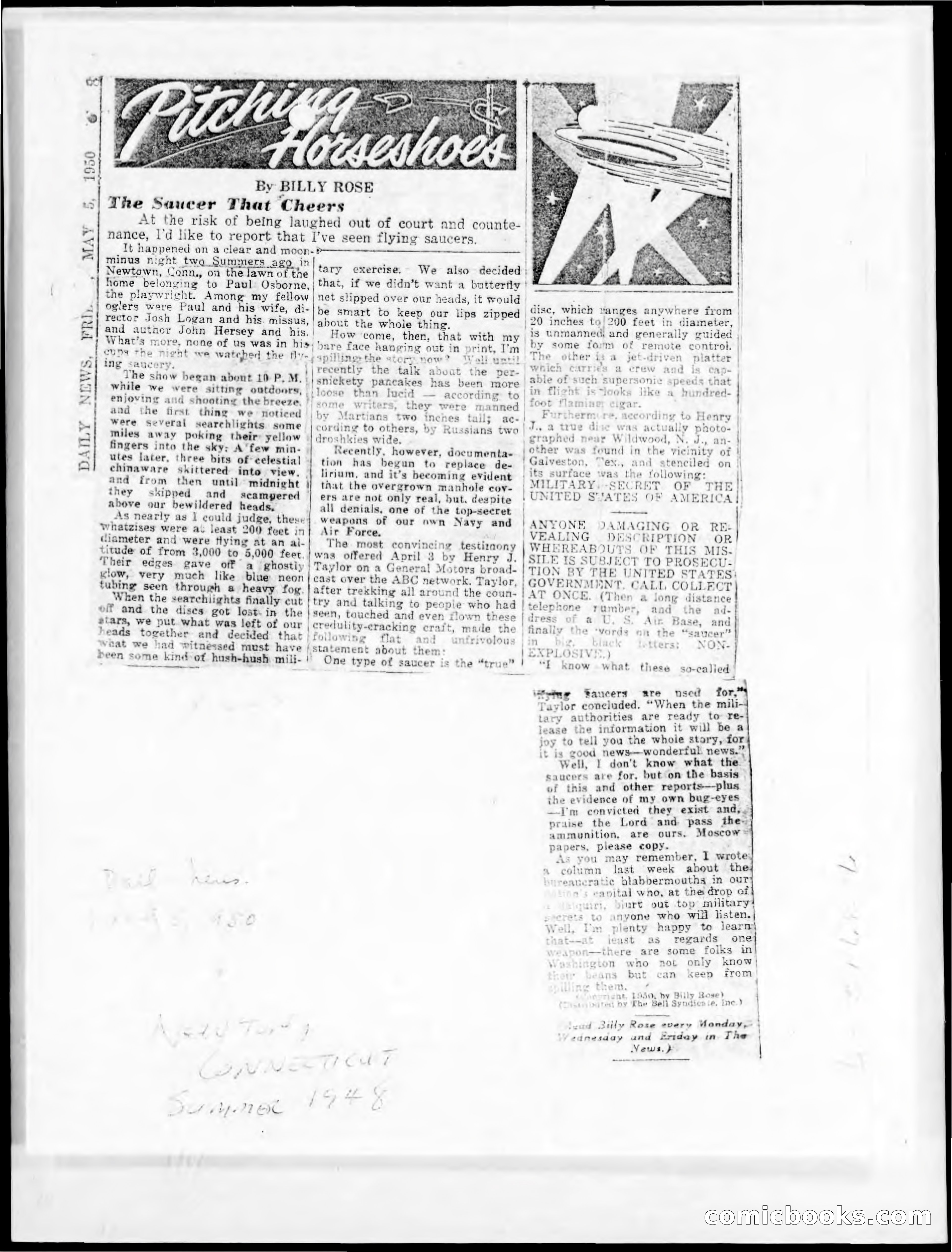 Pulp Magazine Cover, Summer 1948 — page 2 of 2