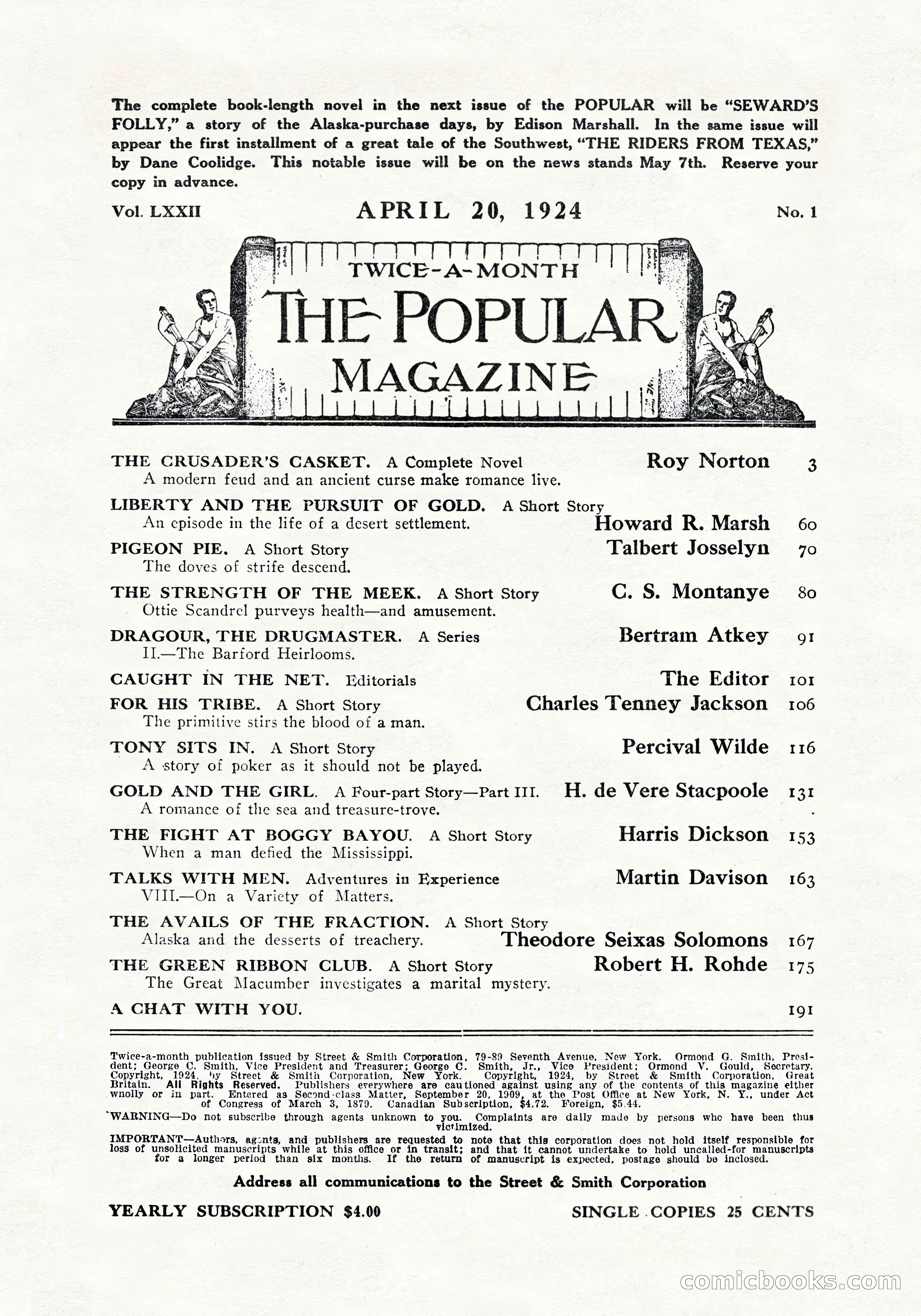 The Popular Magazine, April 20, 1924 — page 3 of 400