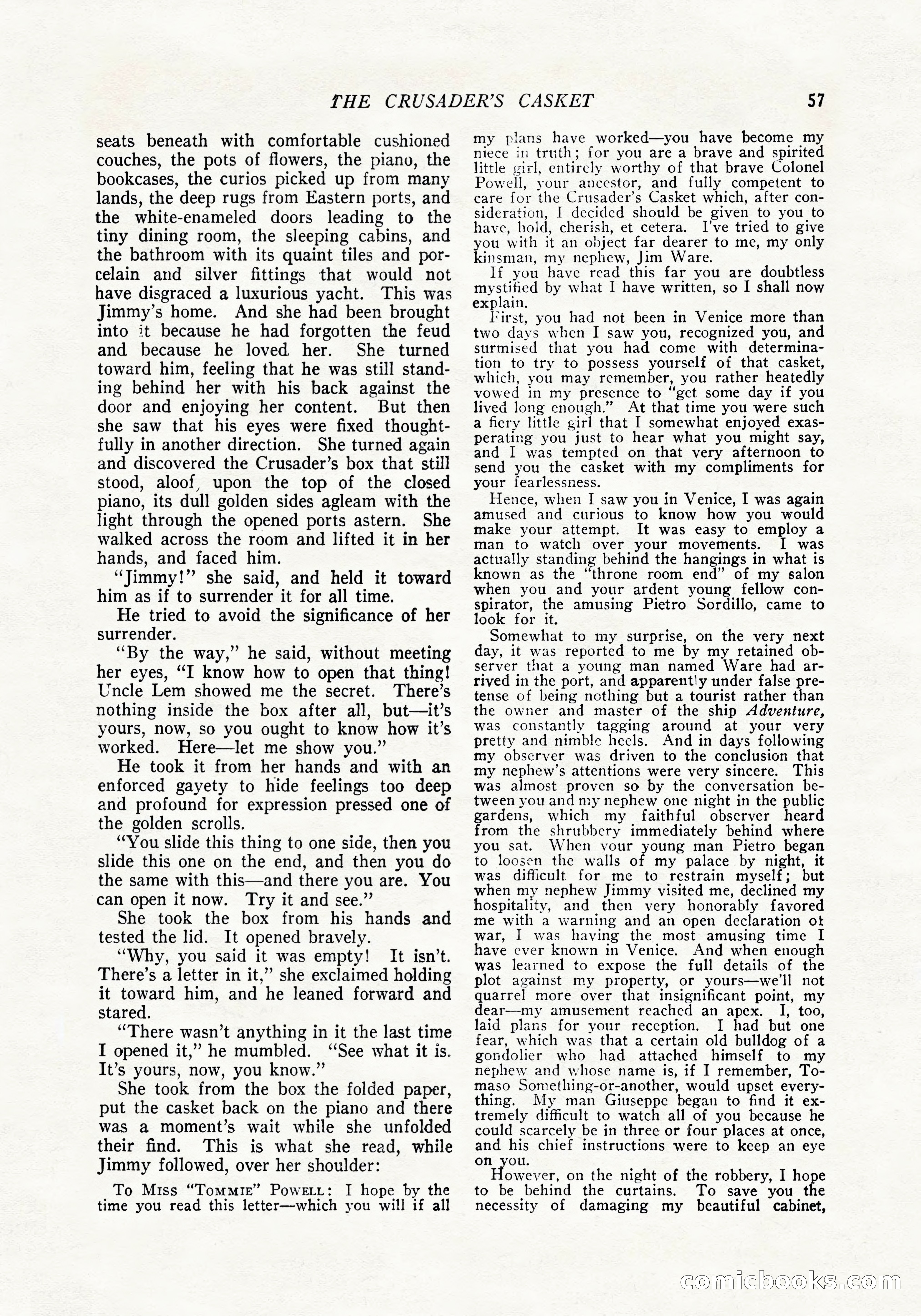 The Popular Magazine, April 20, 1924 — page 59 of 400