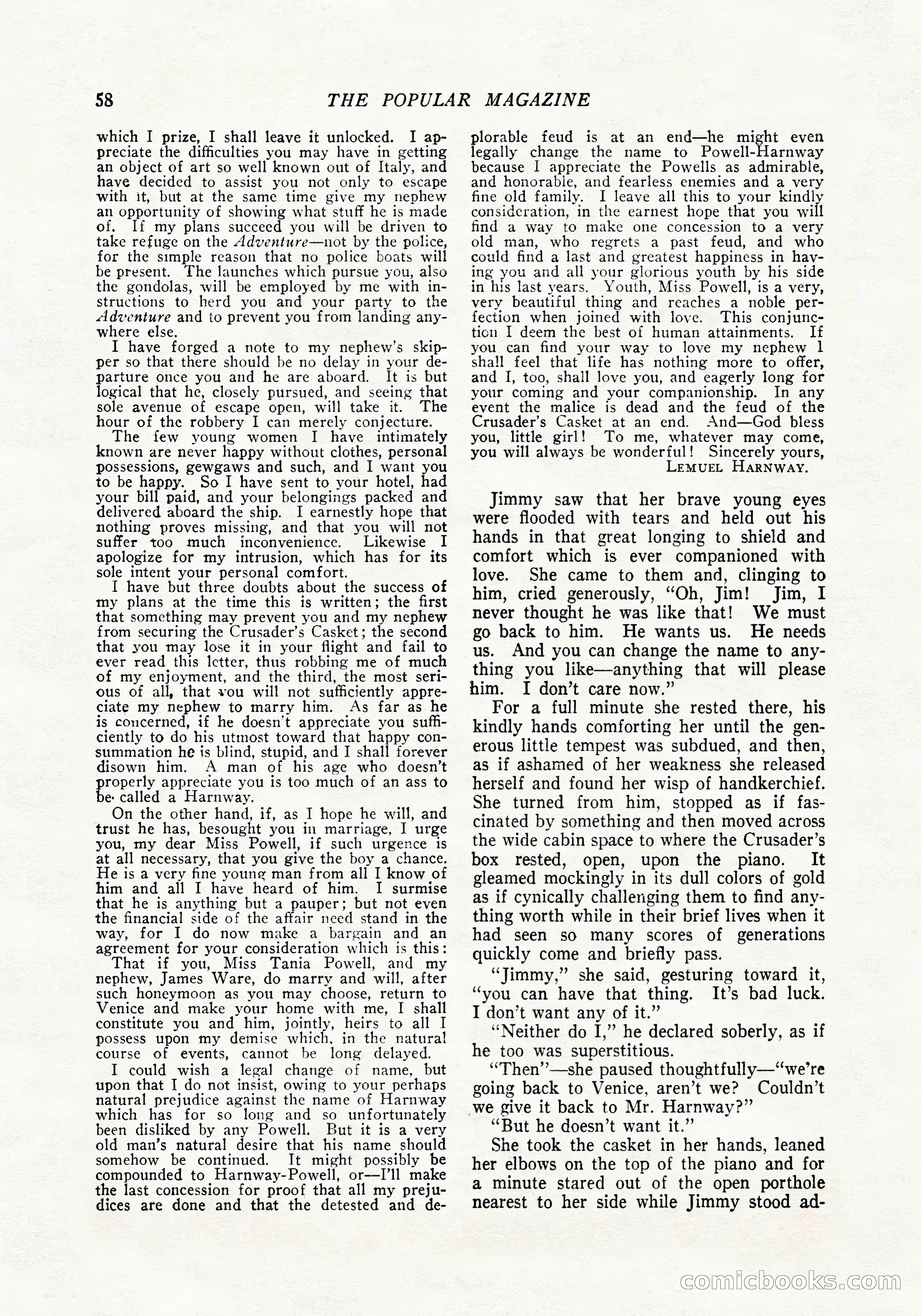 The Popular Magazine, April 20, 1924 — page 60 of 400