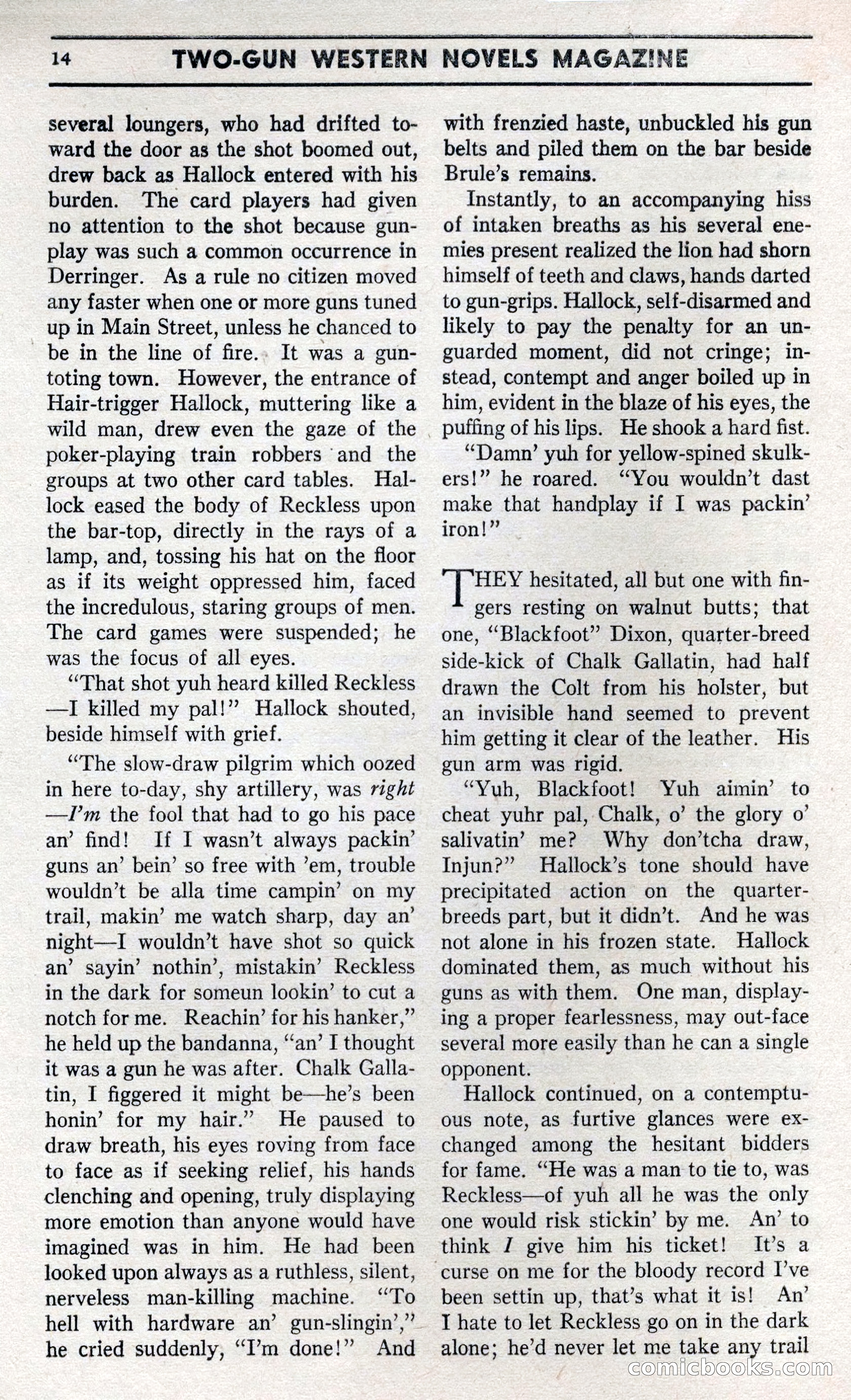 Two-Gun Western Novels Magazine — page 13 of 116