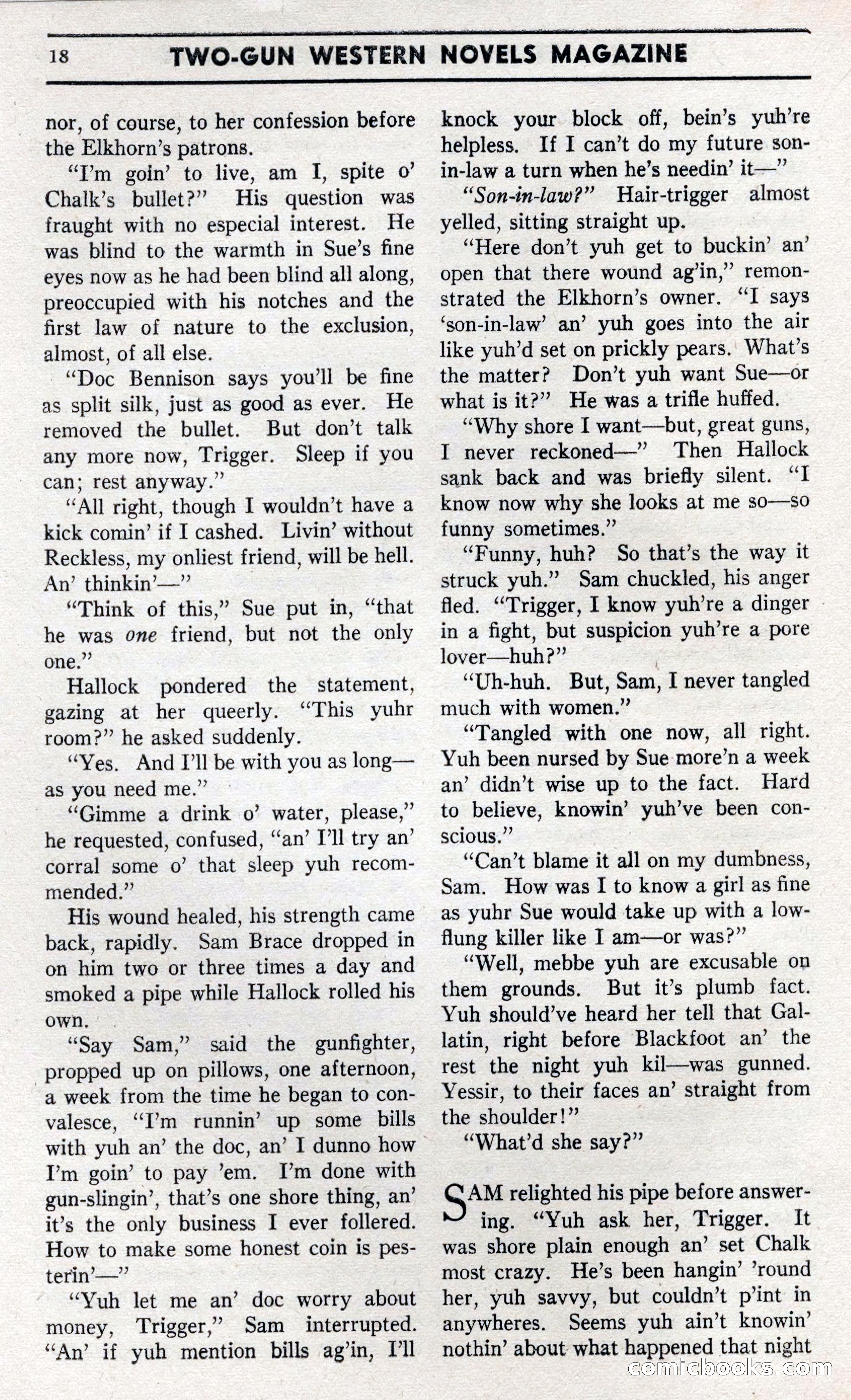 Two-Gun Western Novels Magazine — page 17 of 116