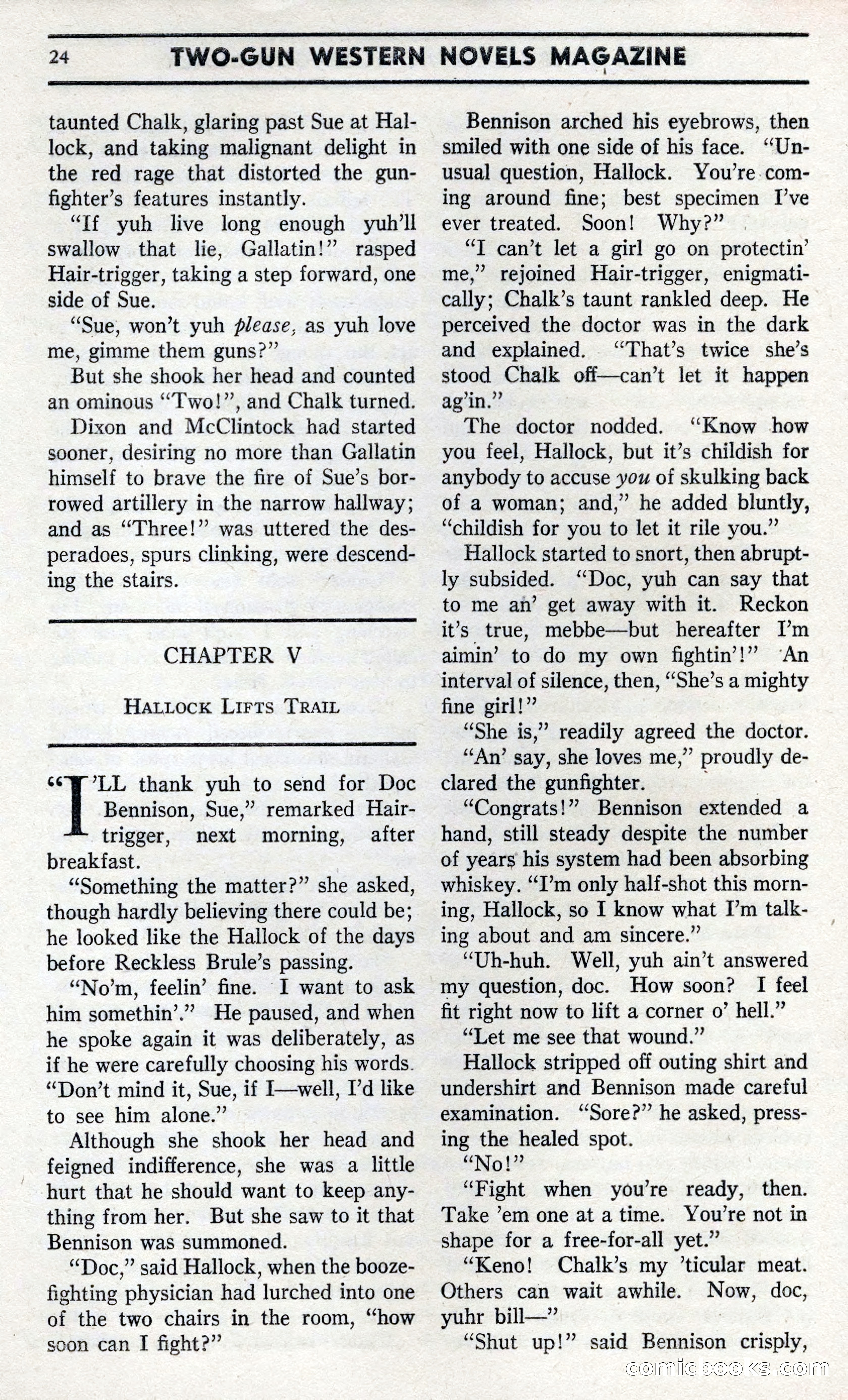 Two-Gun Western Novels Magazine — page 23 of 116