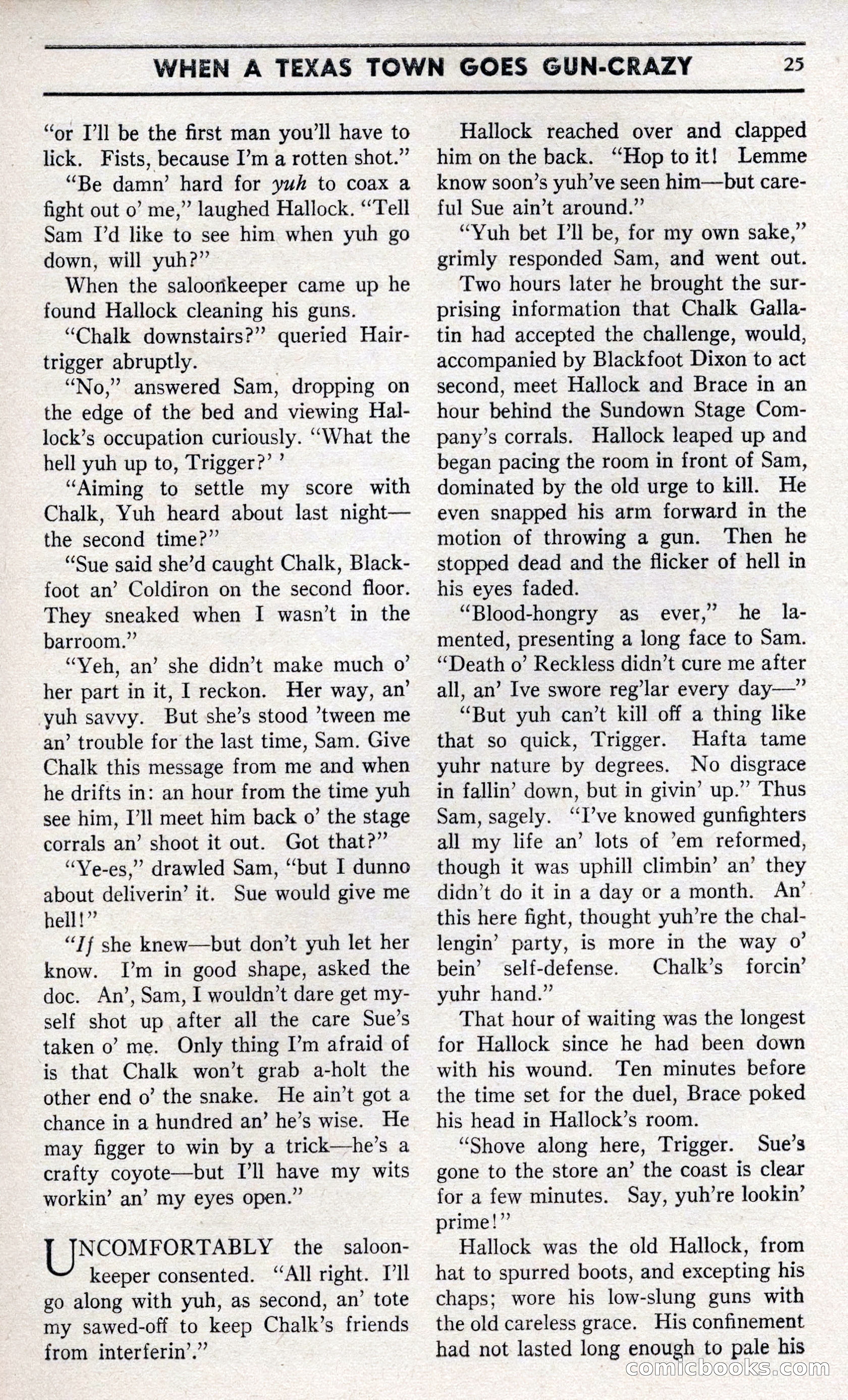 Two-Gun Western Novels Magazine — page 24 of 116