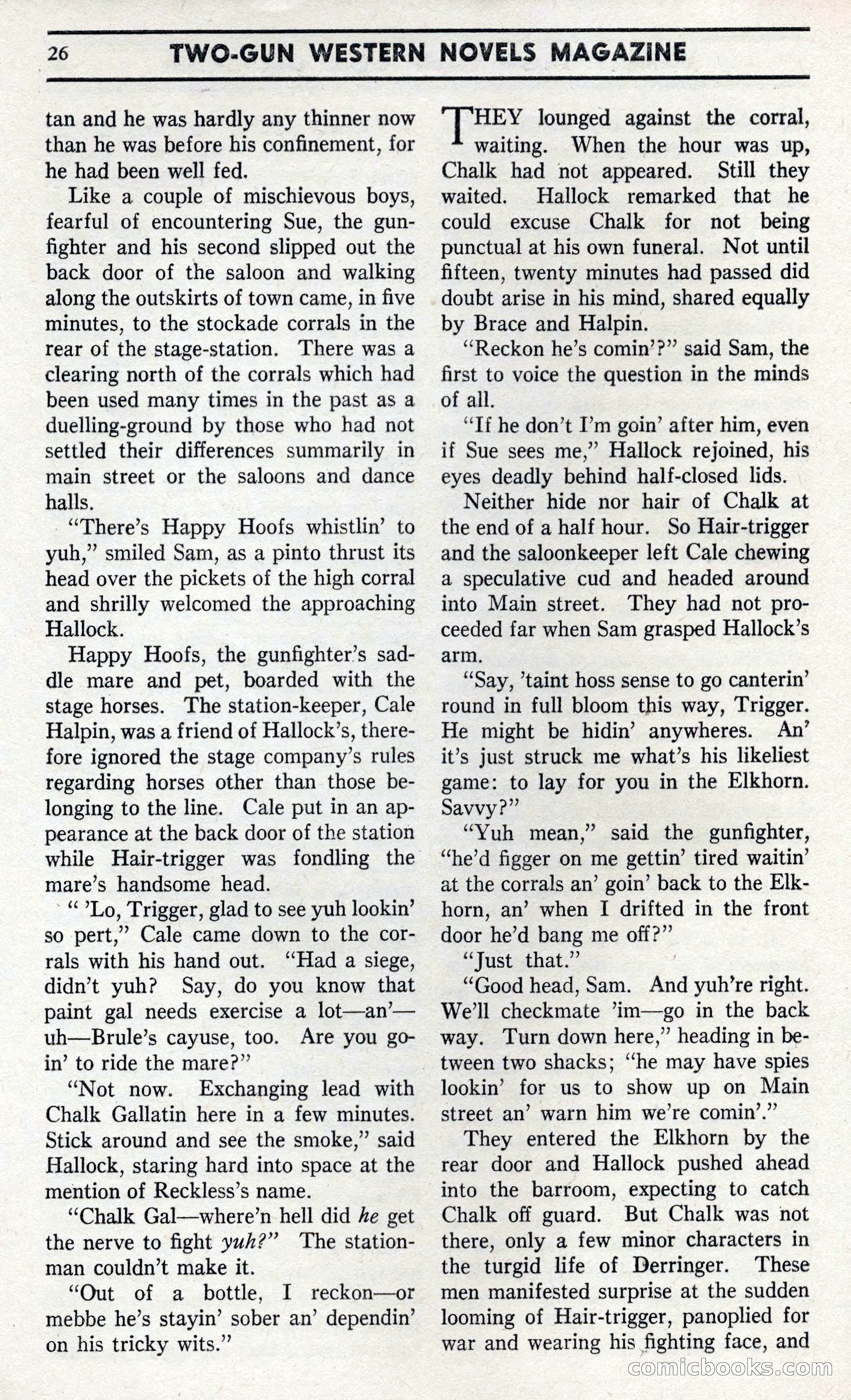 Two-Gun Western Novels Magazine — page 25 of 116