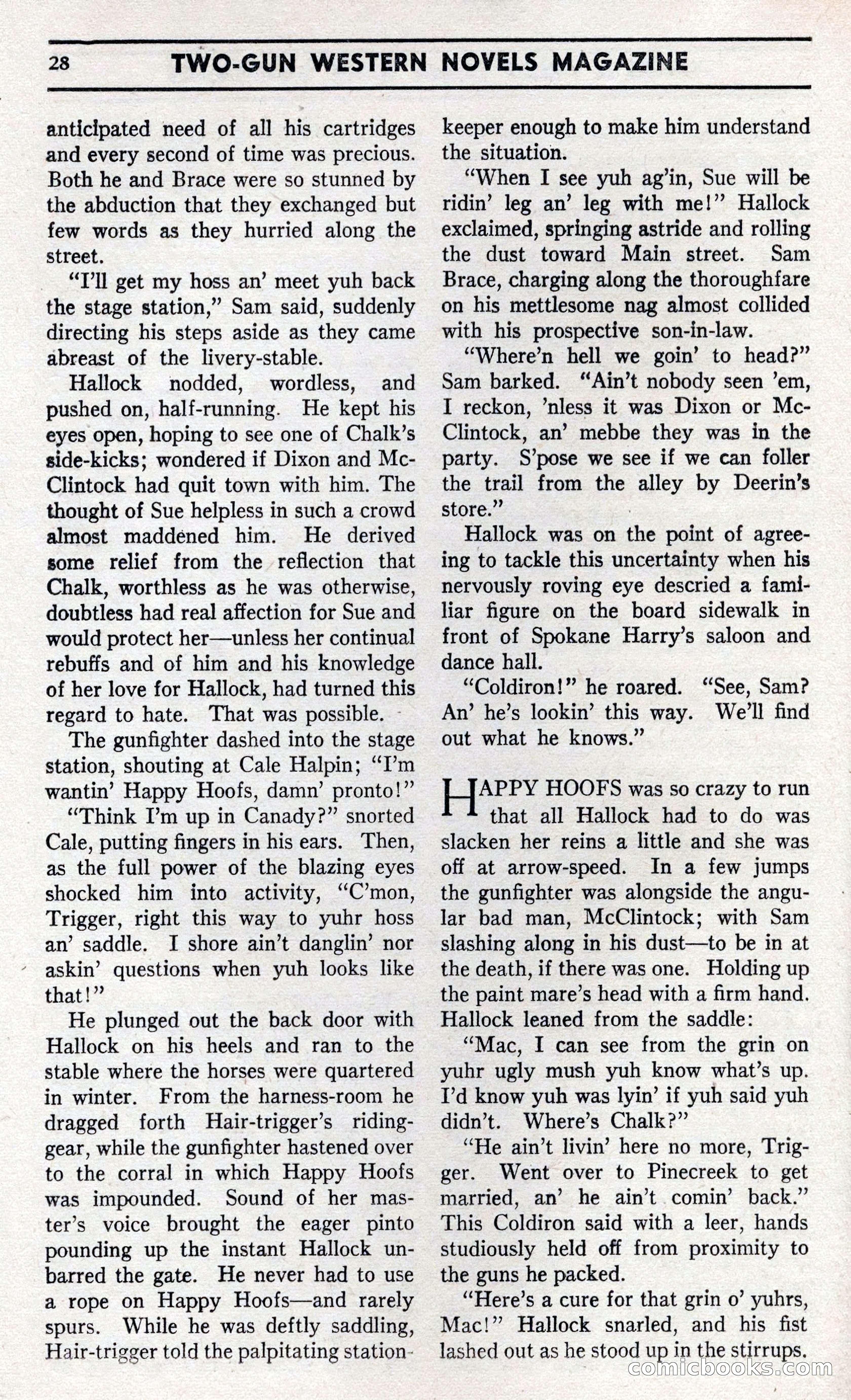 Two-Gun Western Novels Magazine — page 27 of 116
