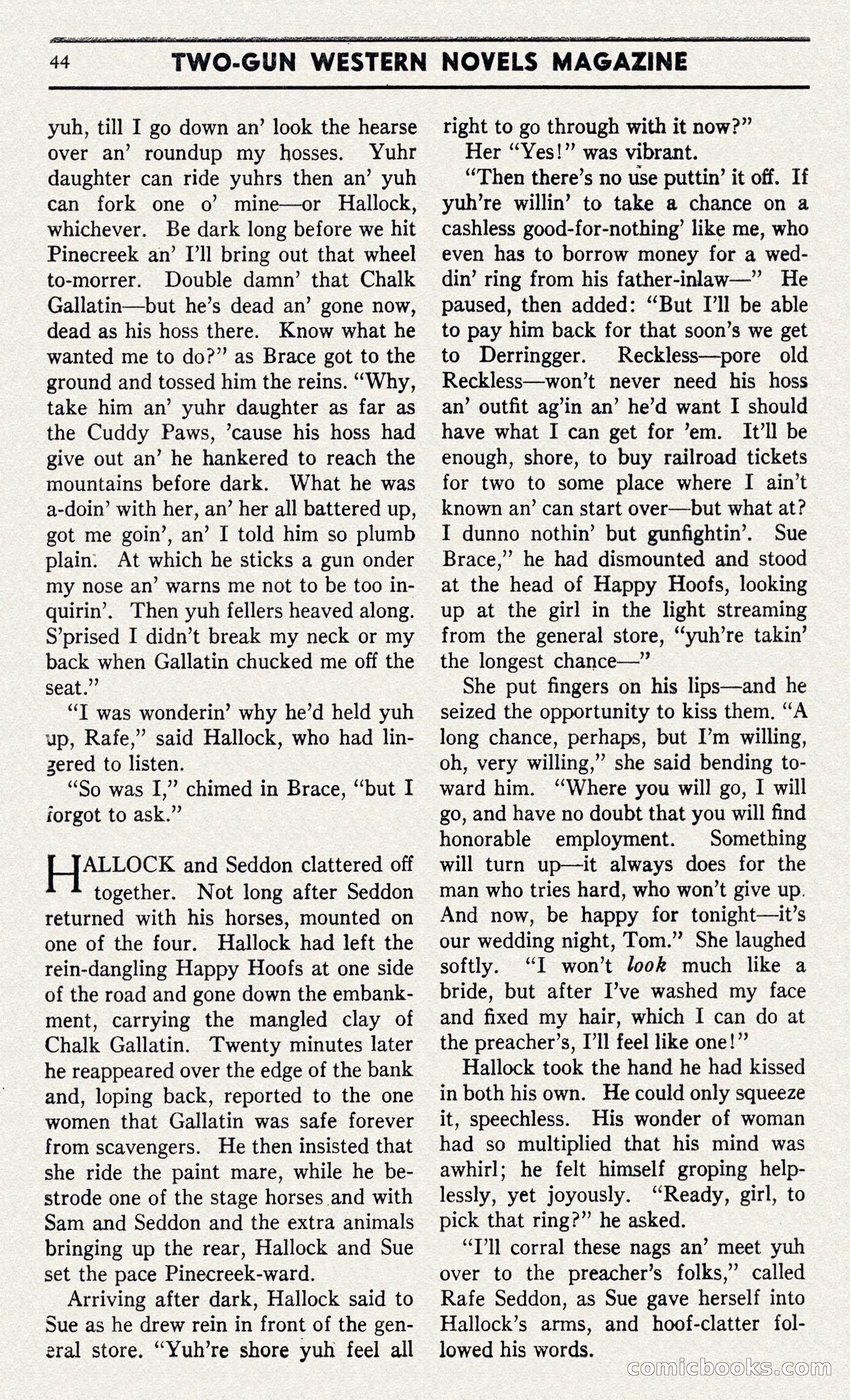 Two-Gun Western Novels Magazine — page 43 of 116