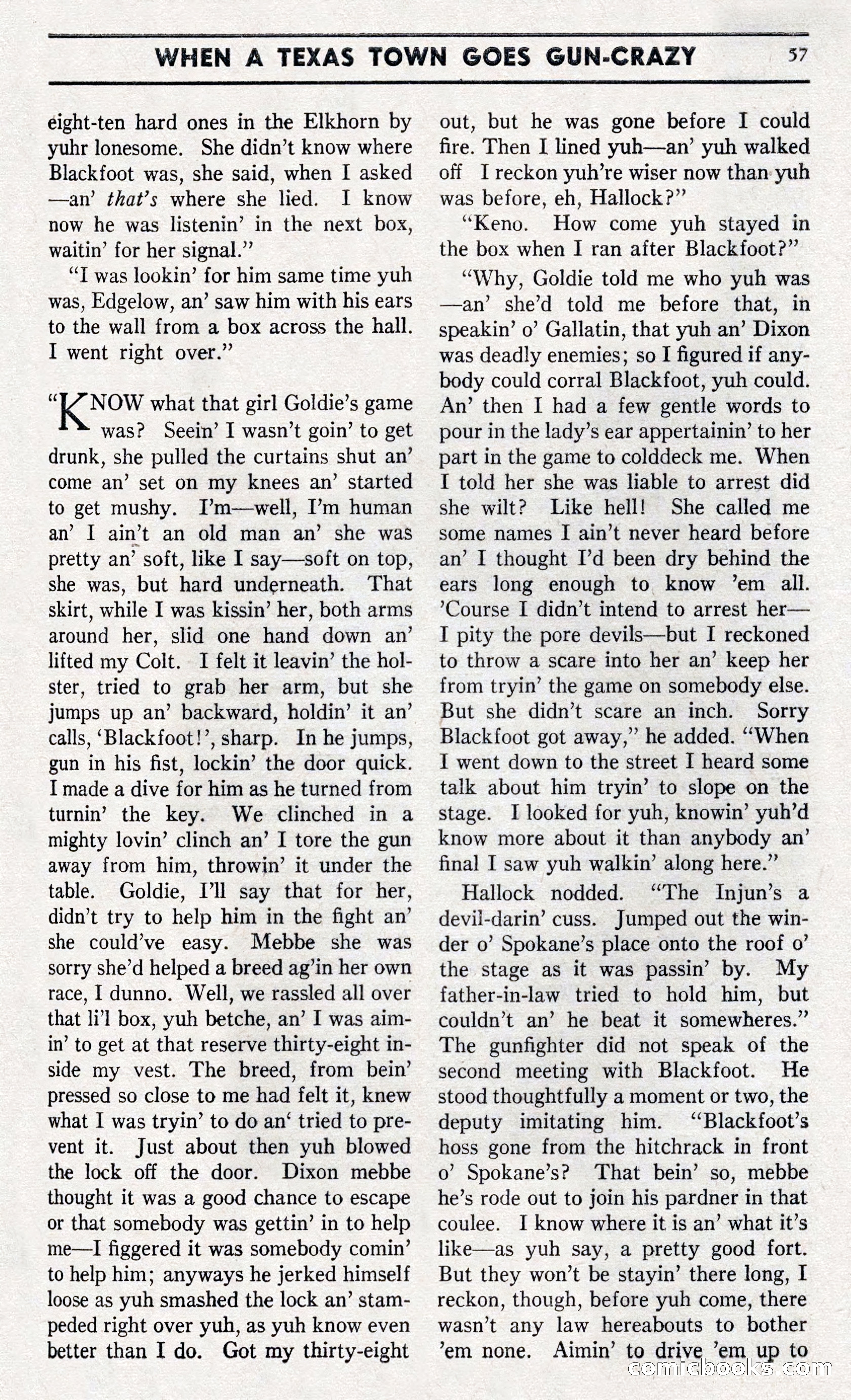Two-Gun Western Novels Magazine — page 56 of 116