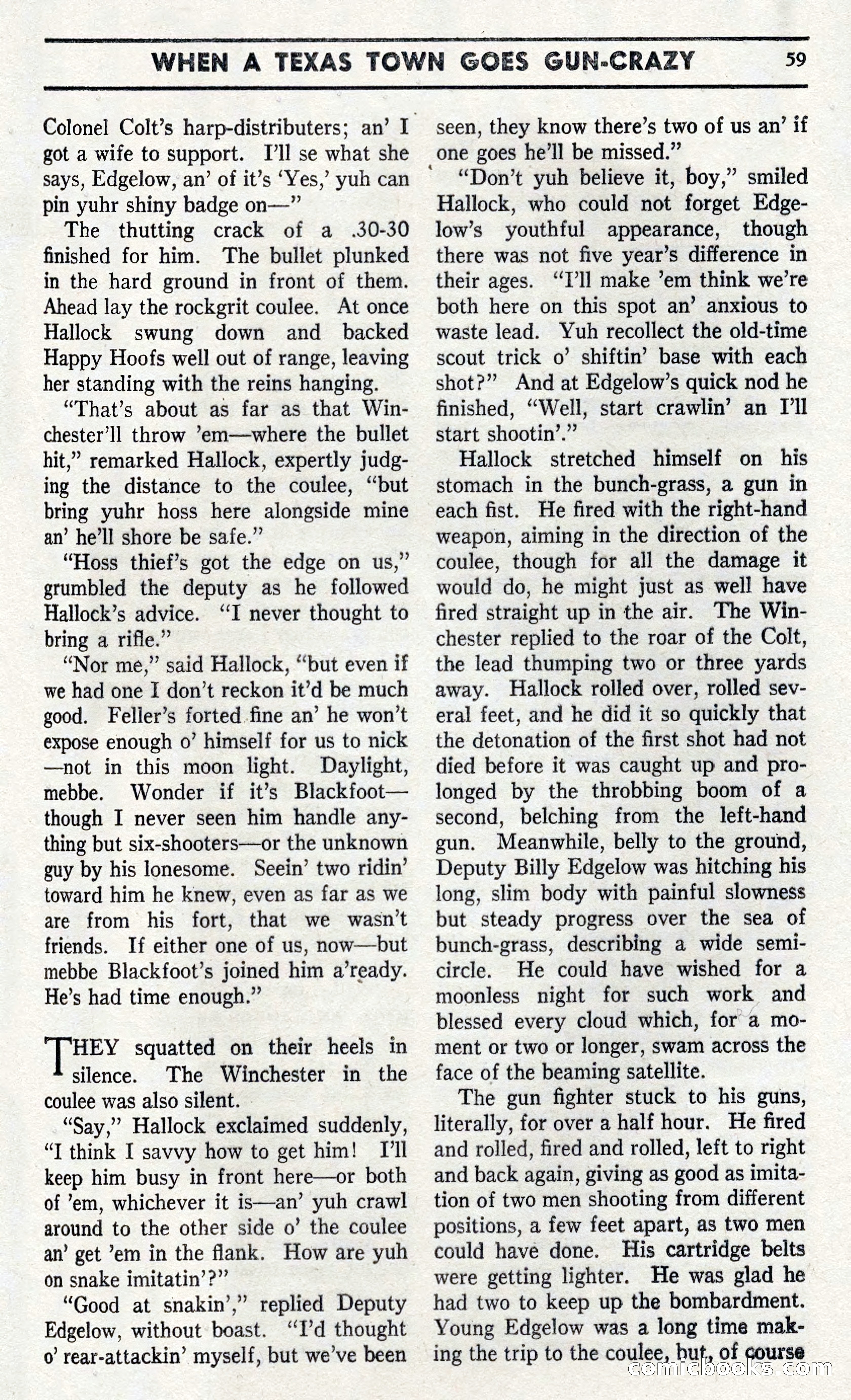 Two-Gun Western Novels Magazine — page 58 of 116