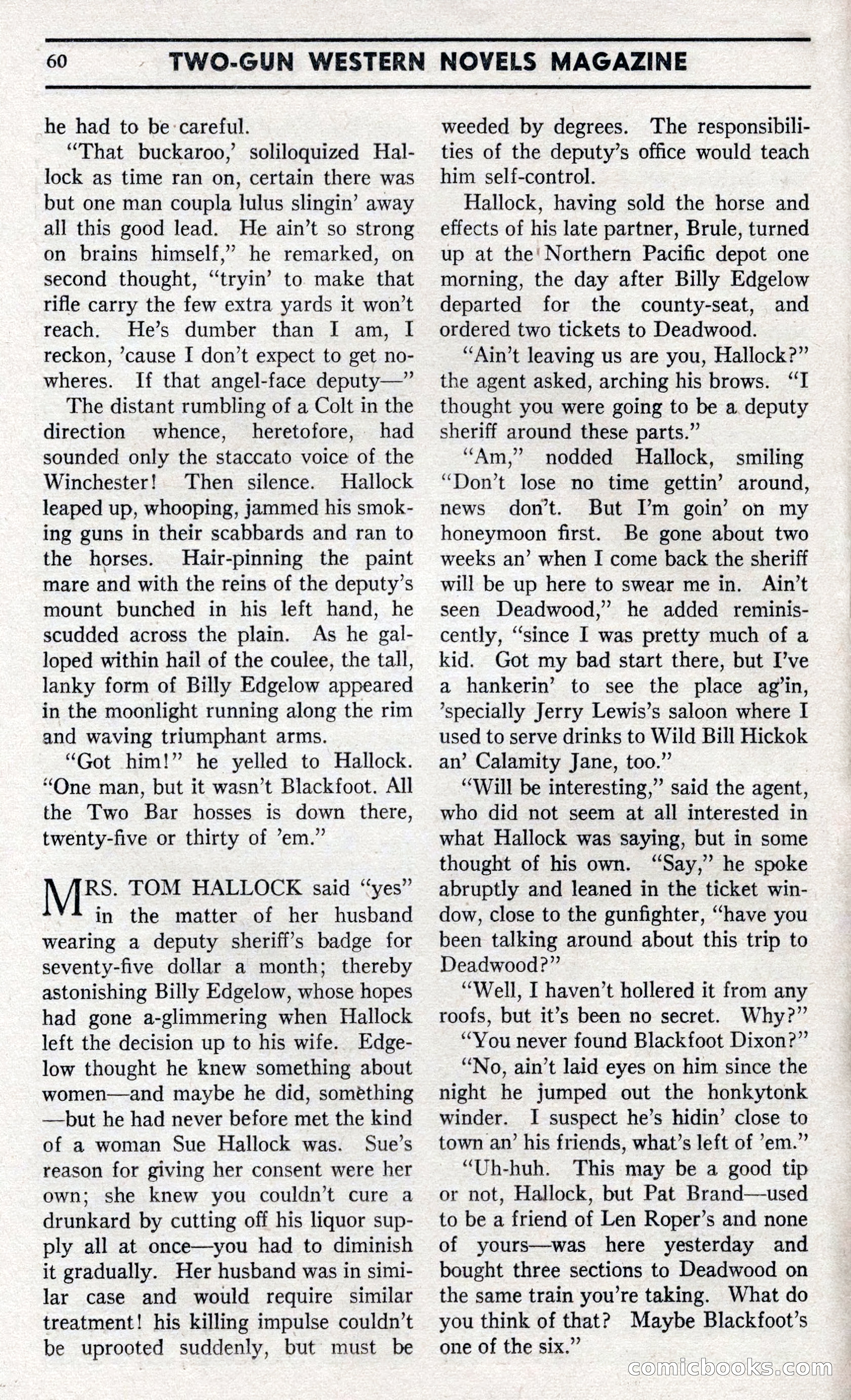 Two-Gun Western Novels Magazine — page 59 of 116