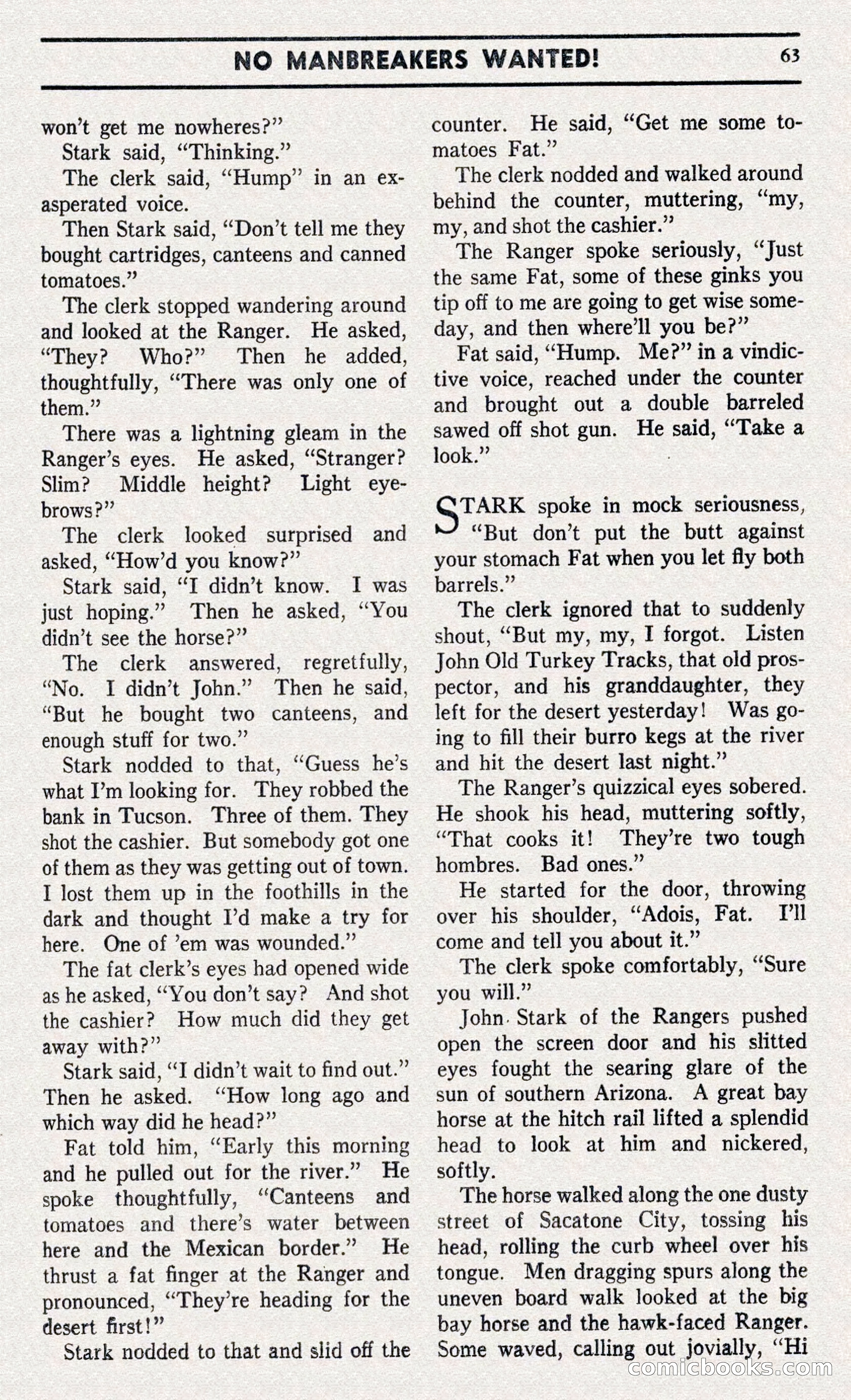 Two-Gun Western Novels Magazine — page 62 of 116
