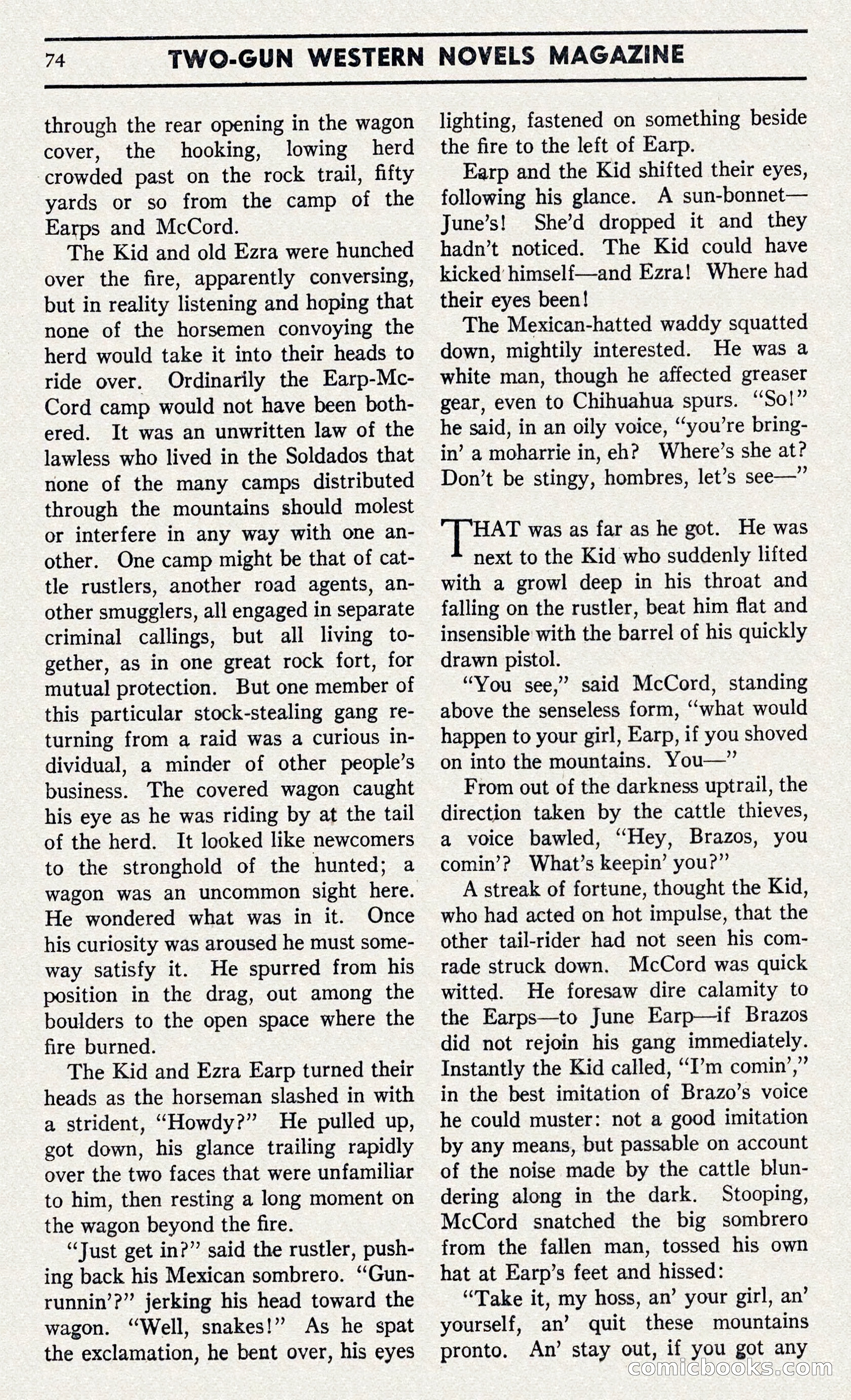 Two-Gun Western Novels Magazine — page 73 of 116