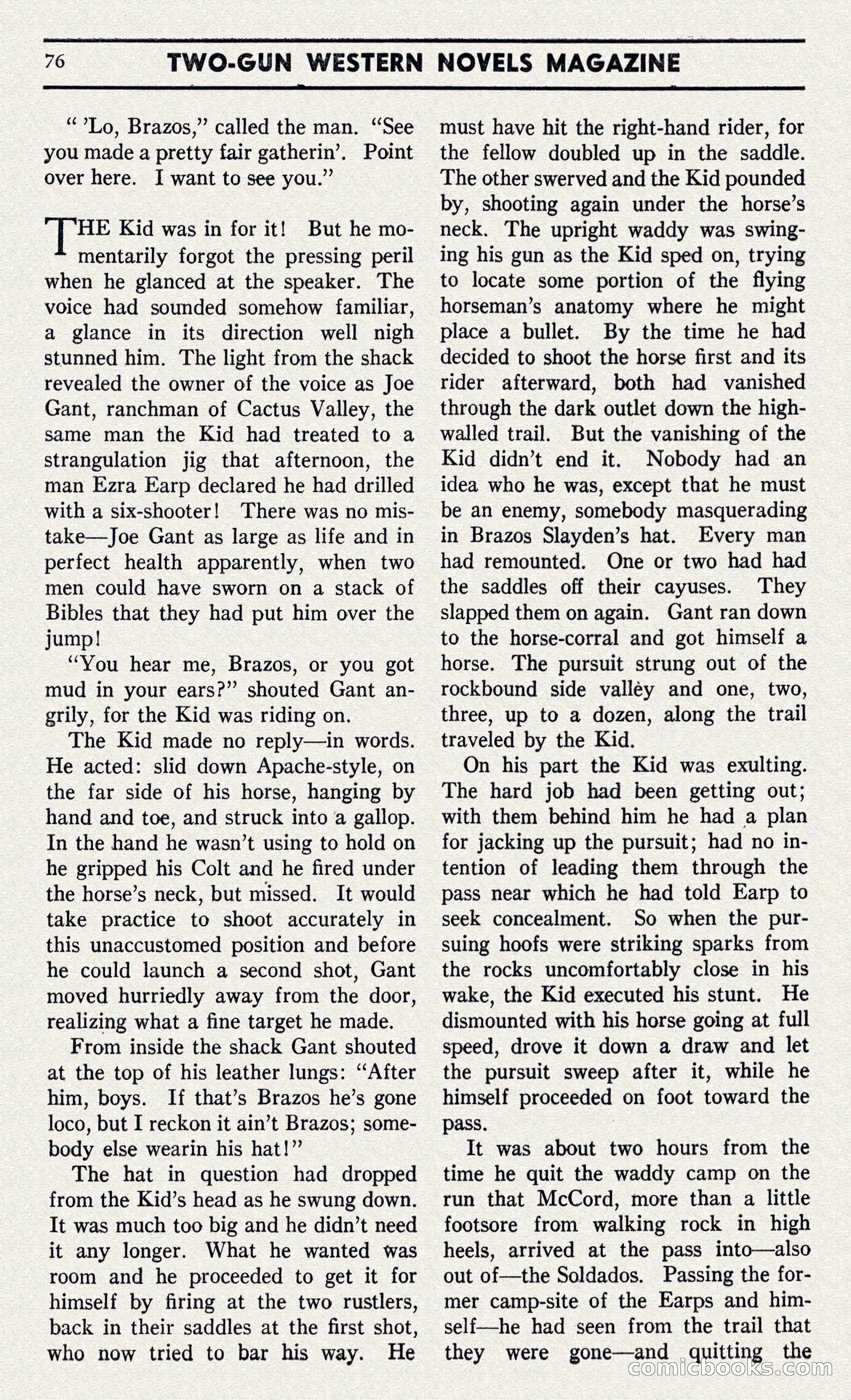 Two-Gun Western Novels Magazine — page 75 of 116
