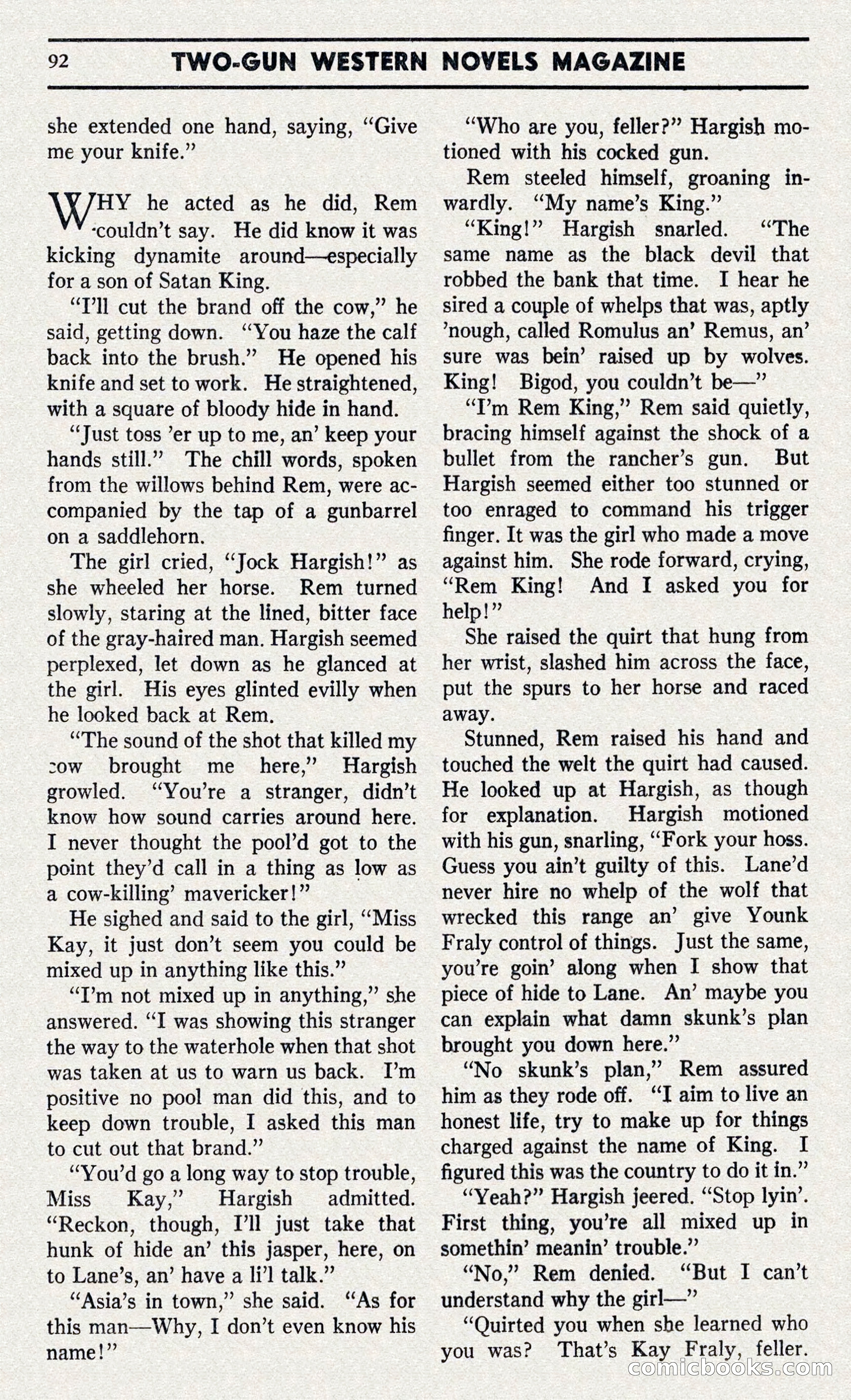 Two-Gun Western Novels Magazine — page 91 of 116