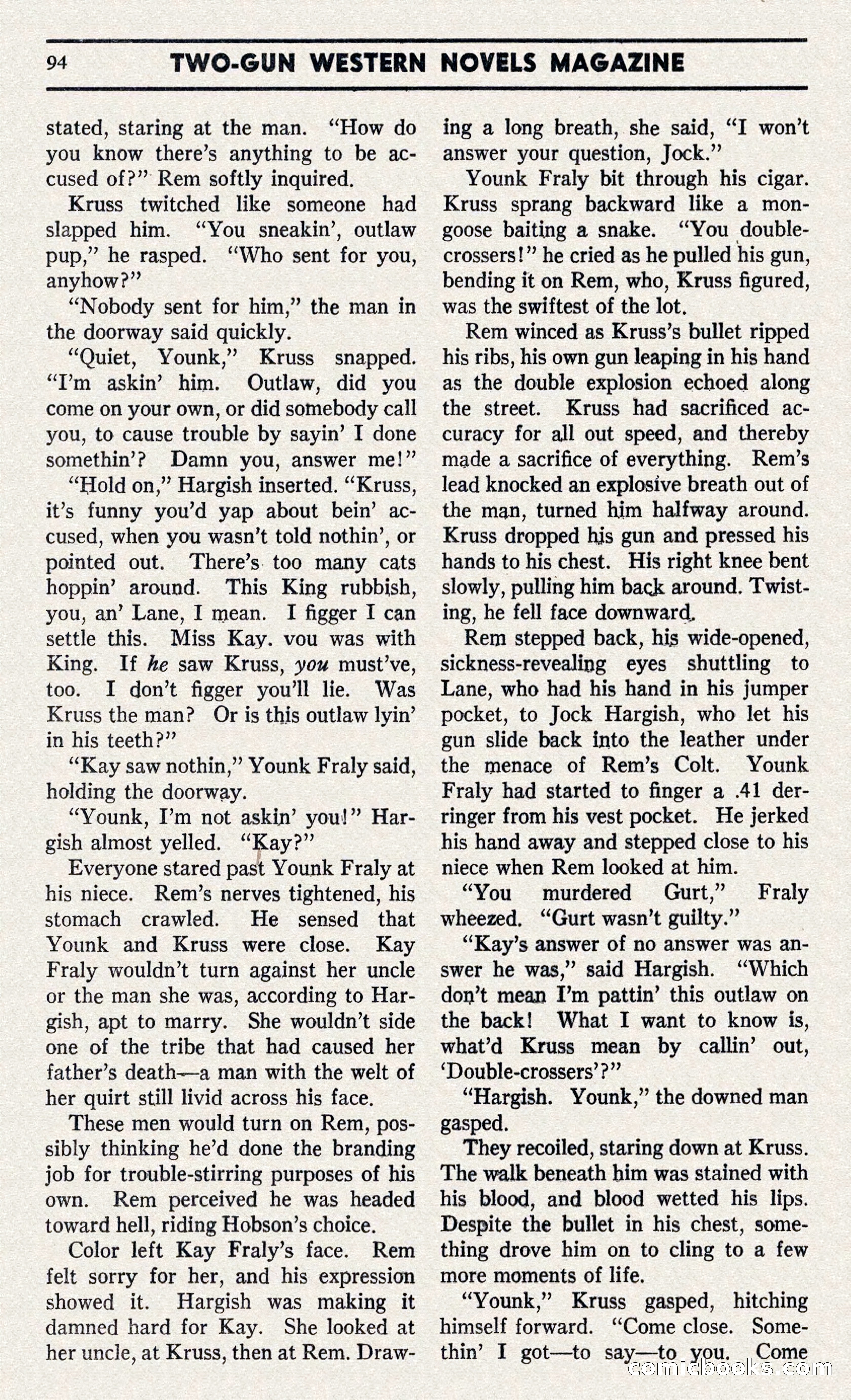 Two-Gun Western Novels Magazine — page 93 of 116
