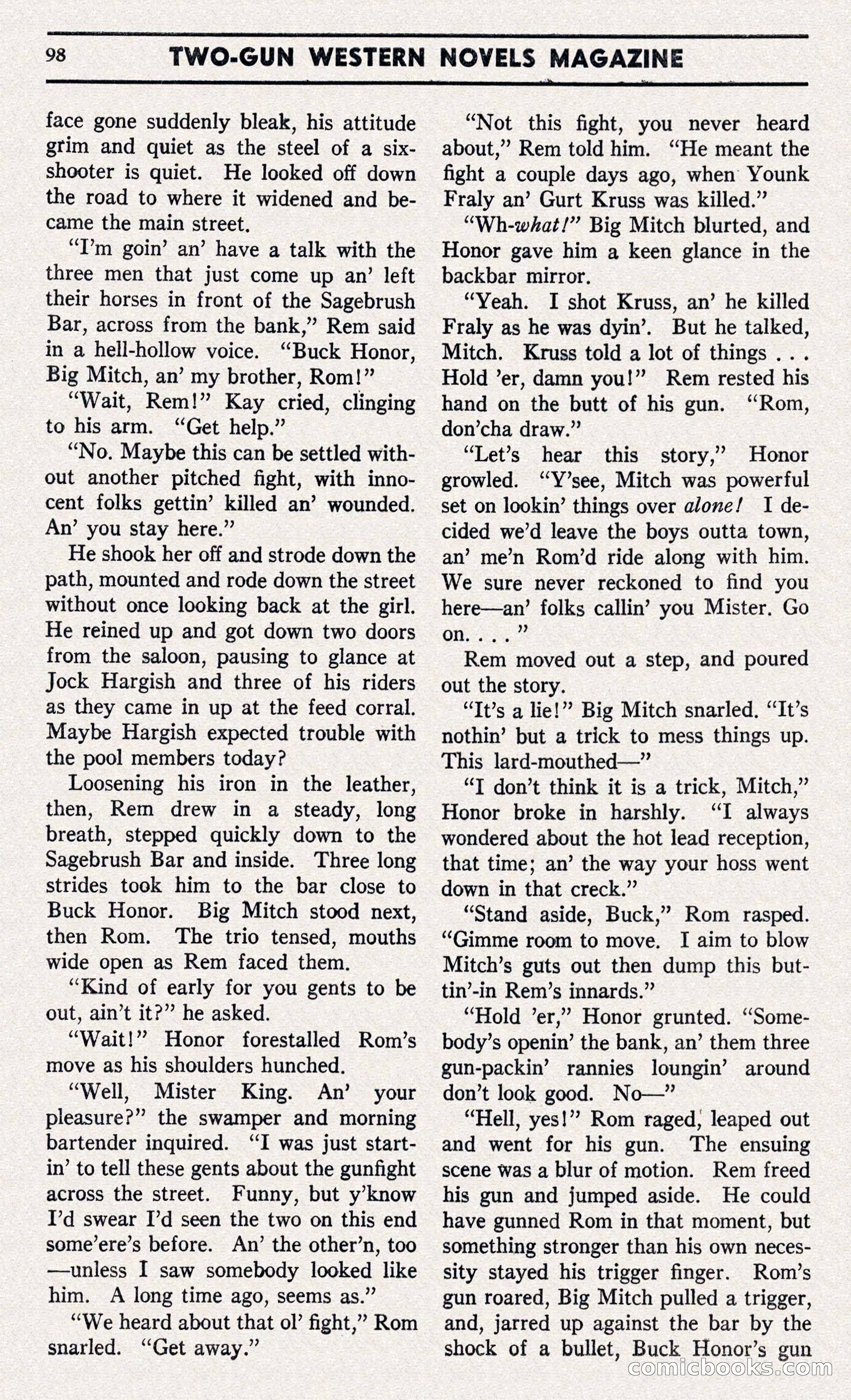 Two-Gun Western Novels Magazine — page 97 of 116