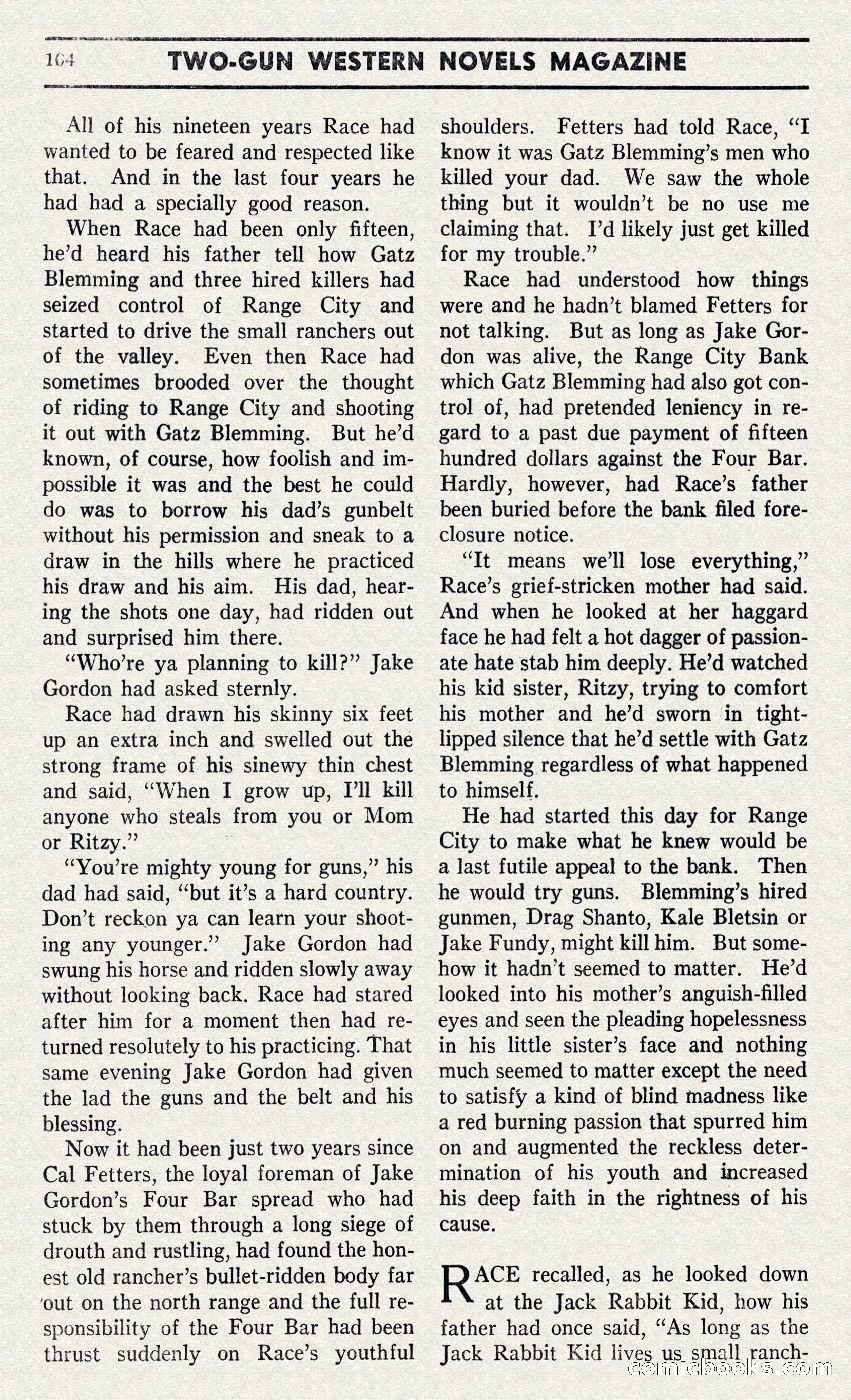 Two-Gun Western Novels Magazine — page 103 of 116