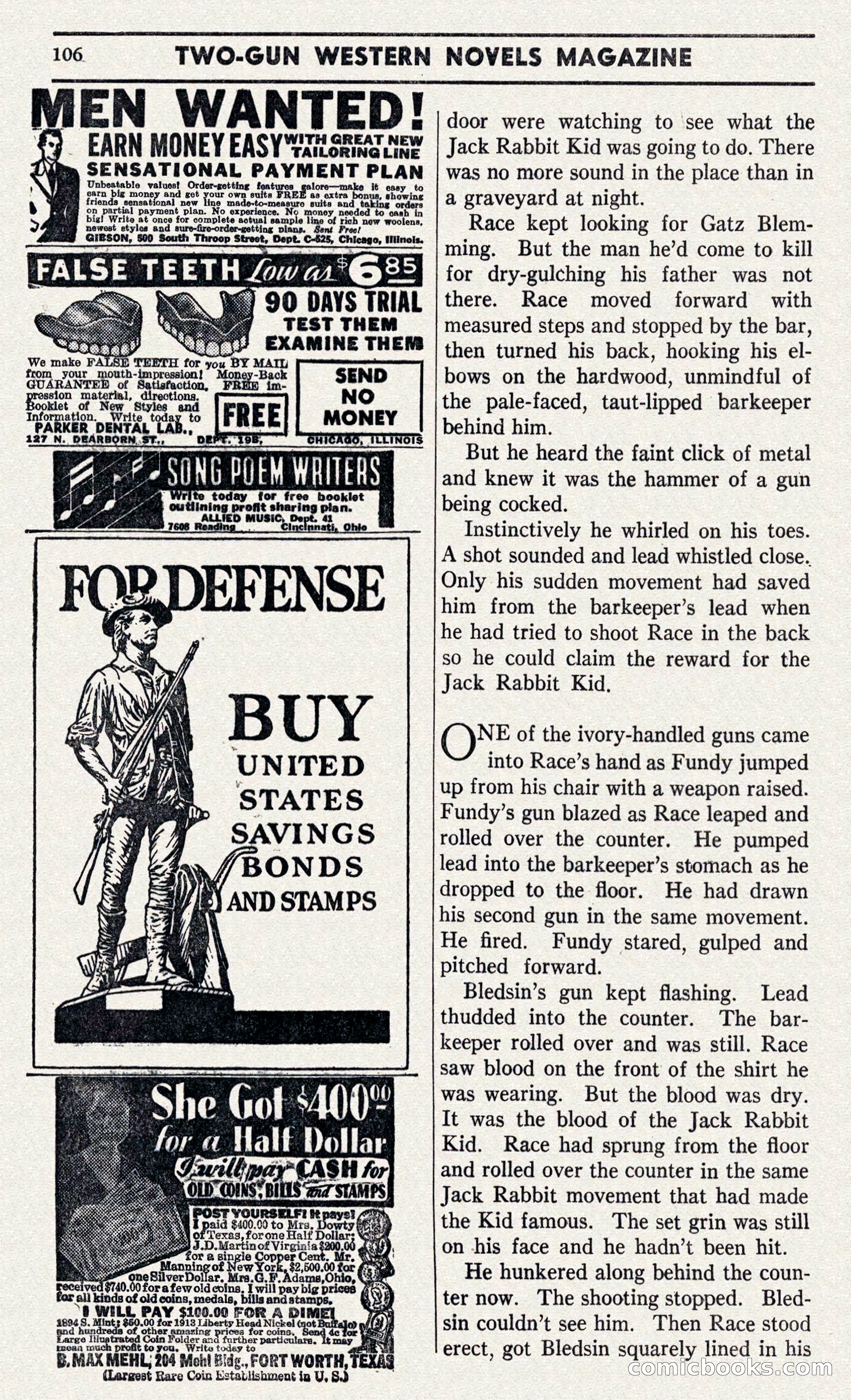 Two-Gun Western Novels Magazine — page 105 of 116