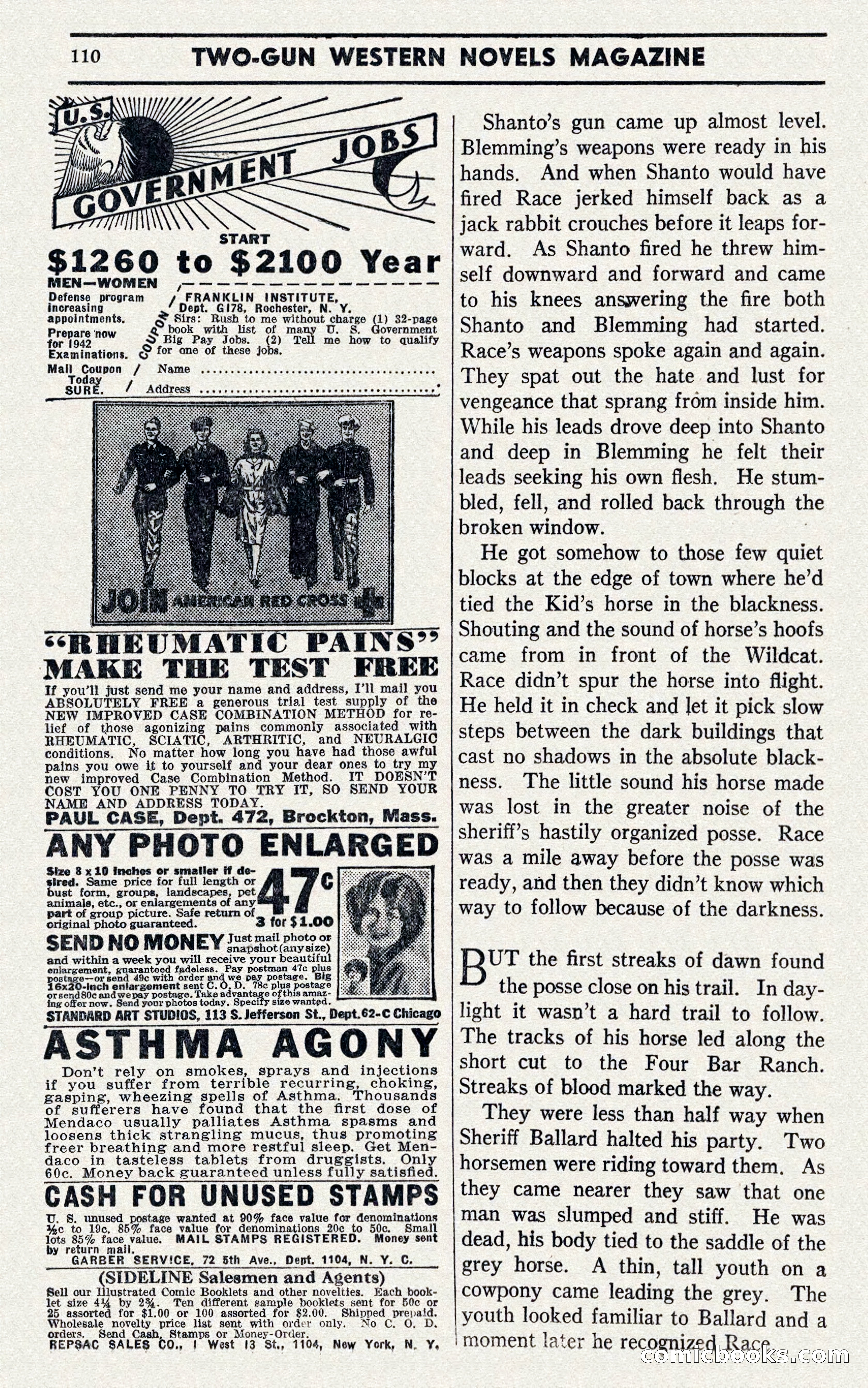 Two-Gun Western Novels Magazine — page 109 of 116