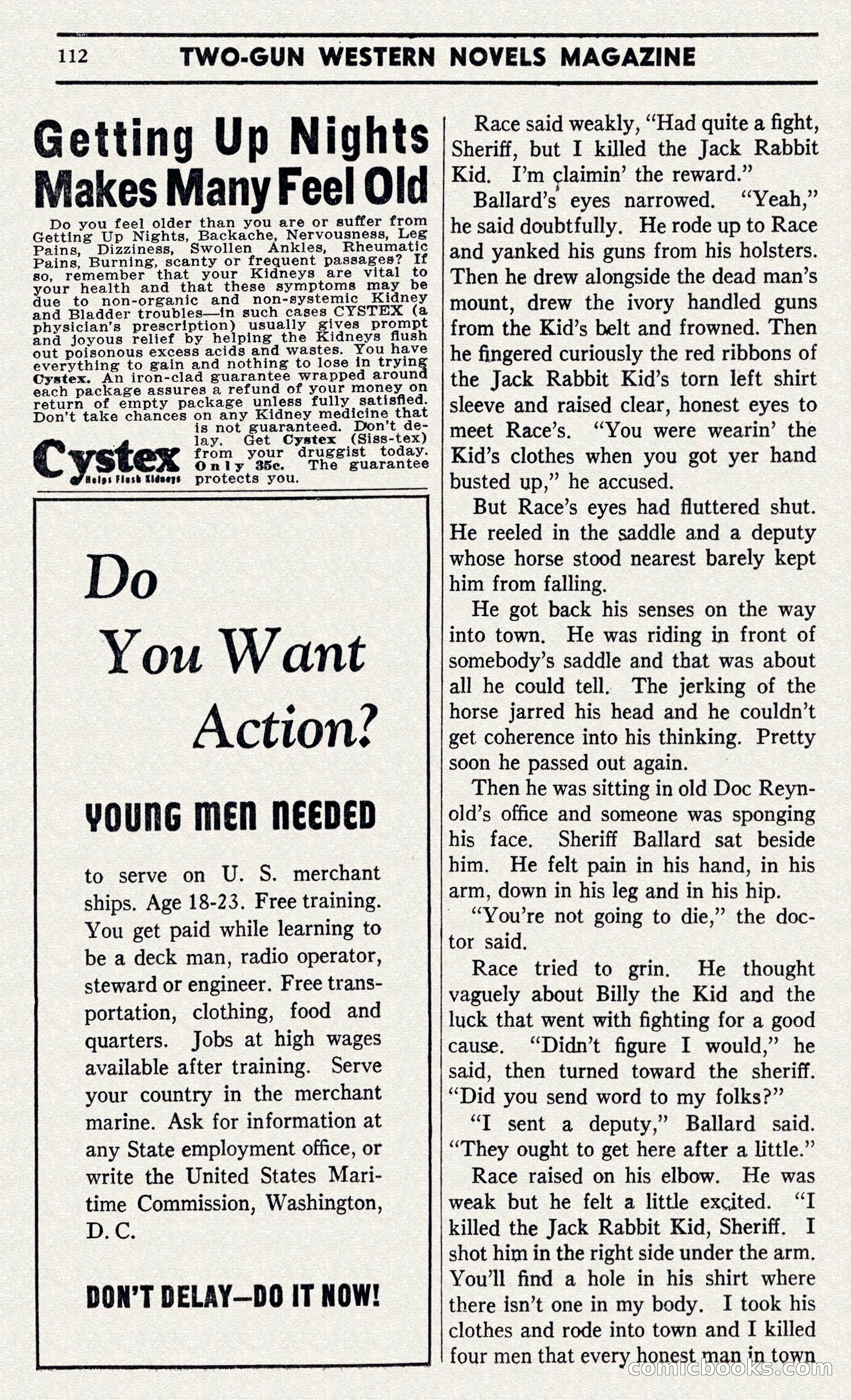 Two-Gun Western Novels Magazine — page 111 of 116