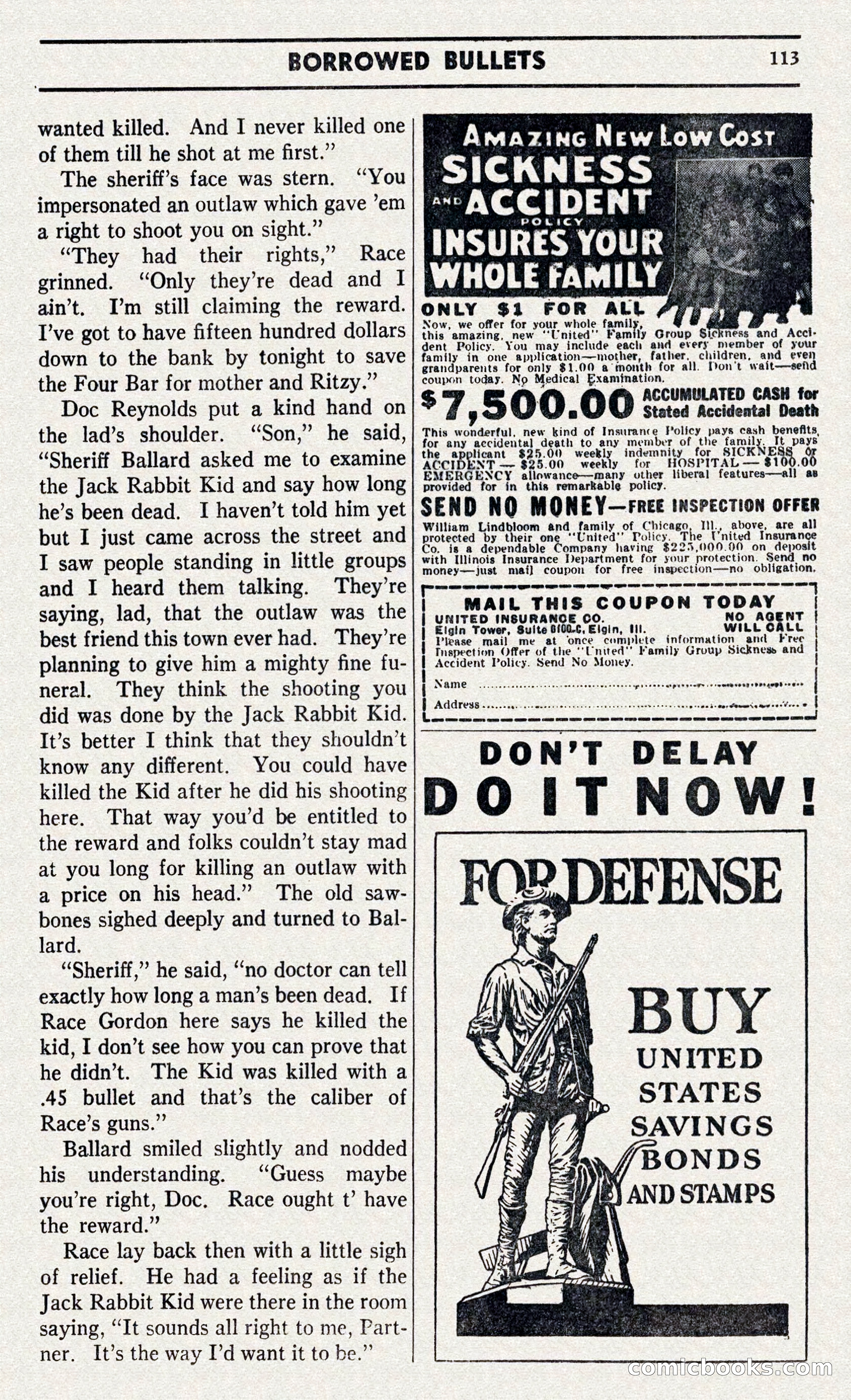 Two-Gun Western Novels Magazine — page 112 of 116