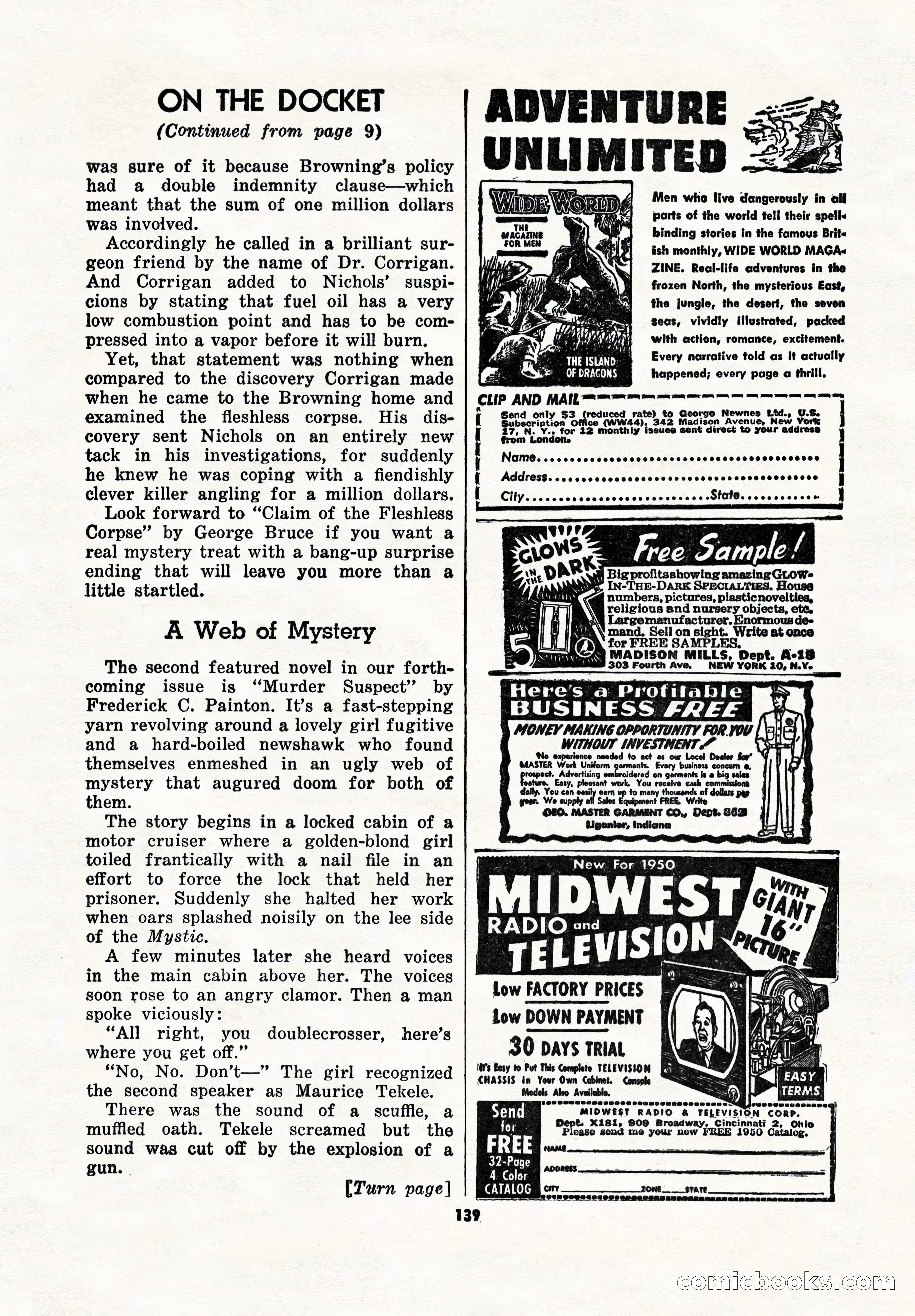 5 Detective Novels Magazine Cover — page 139 of 148