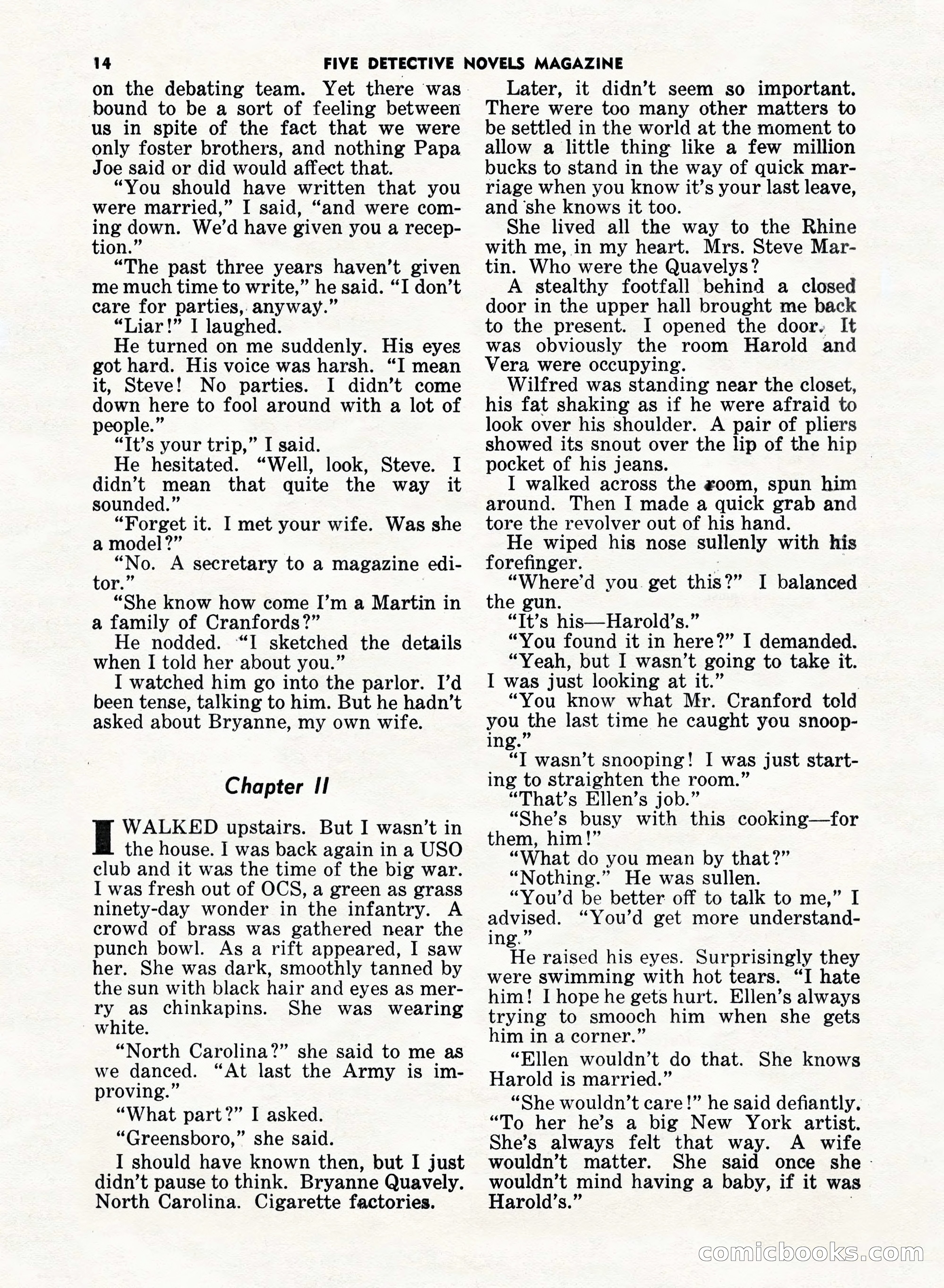 5 Detective Novels Magazine, Fall 1952 — page 14 of 132
