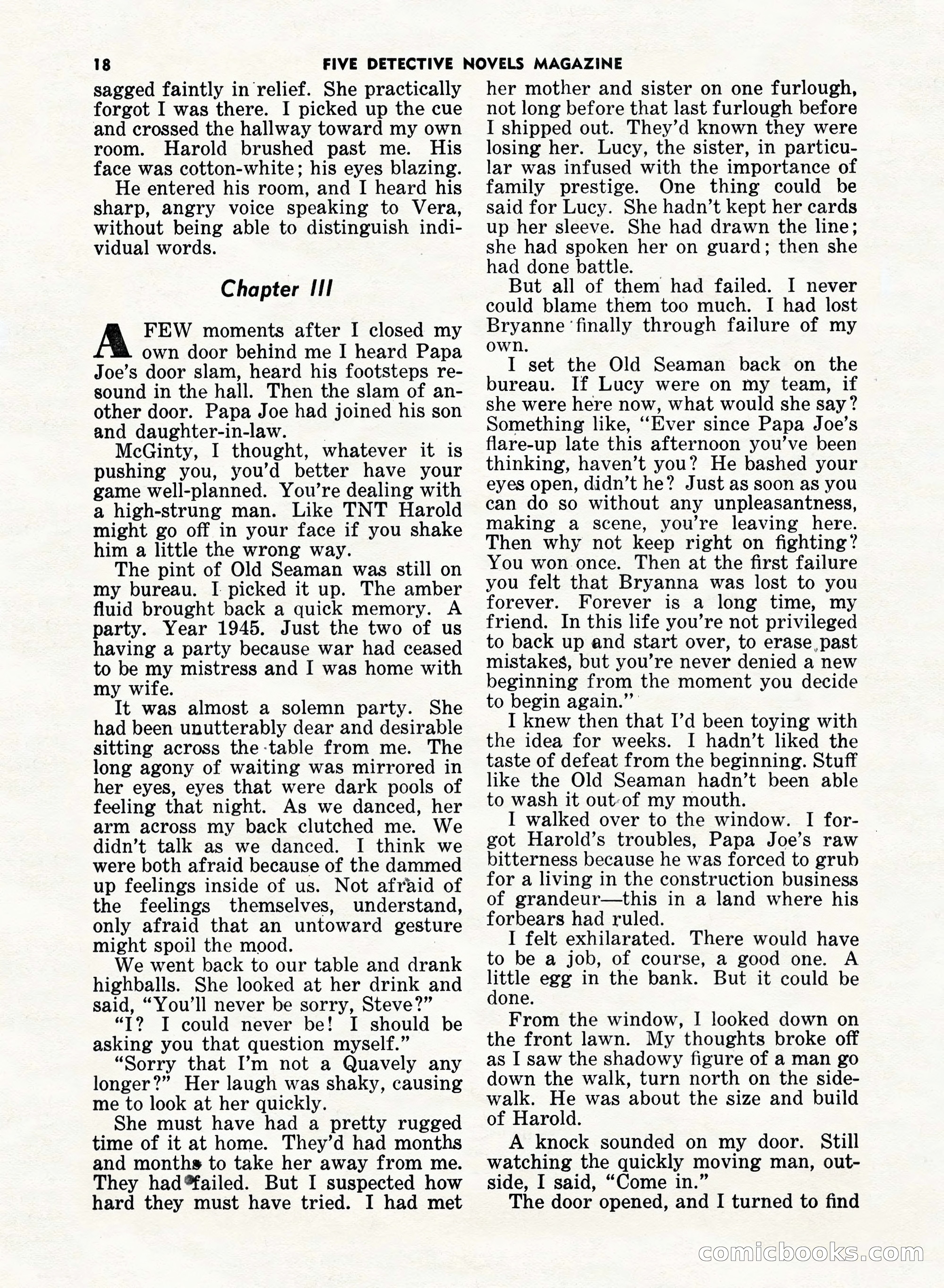 5 Detective Novels Magazine, Fall 1952 — page 18 of 132