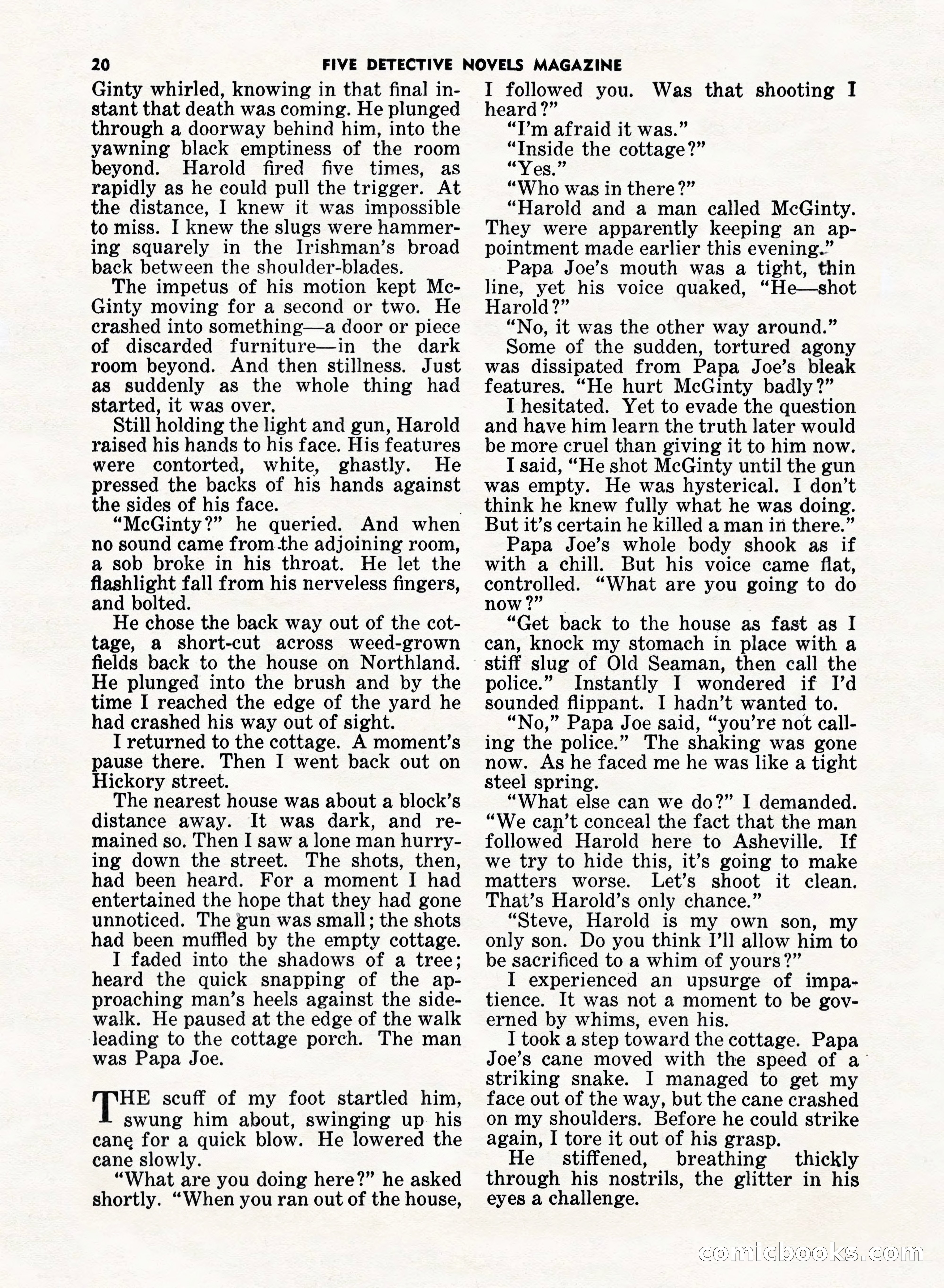 5 Detective Novels Magazine, Fall 1952 — page 20 of 132