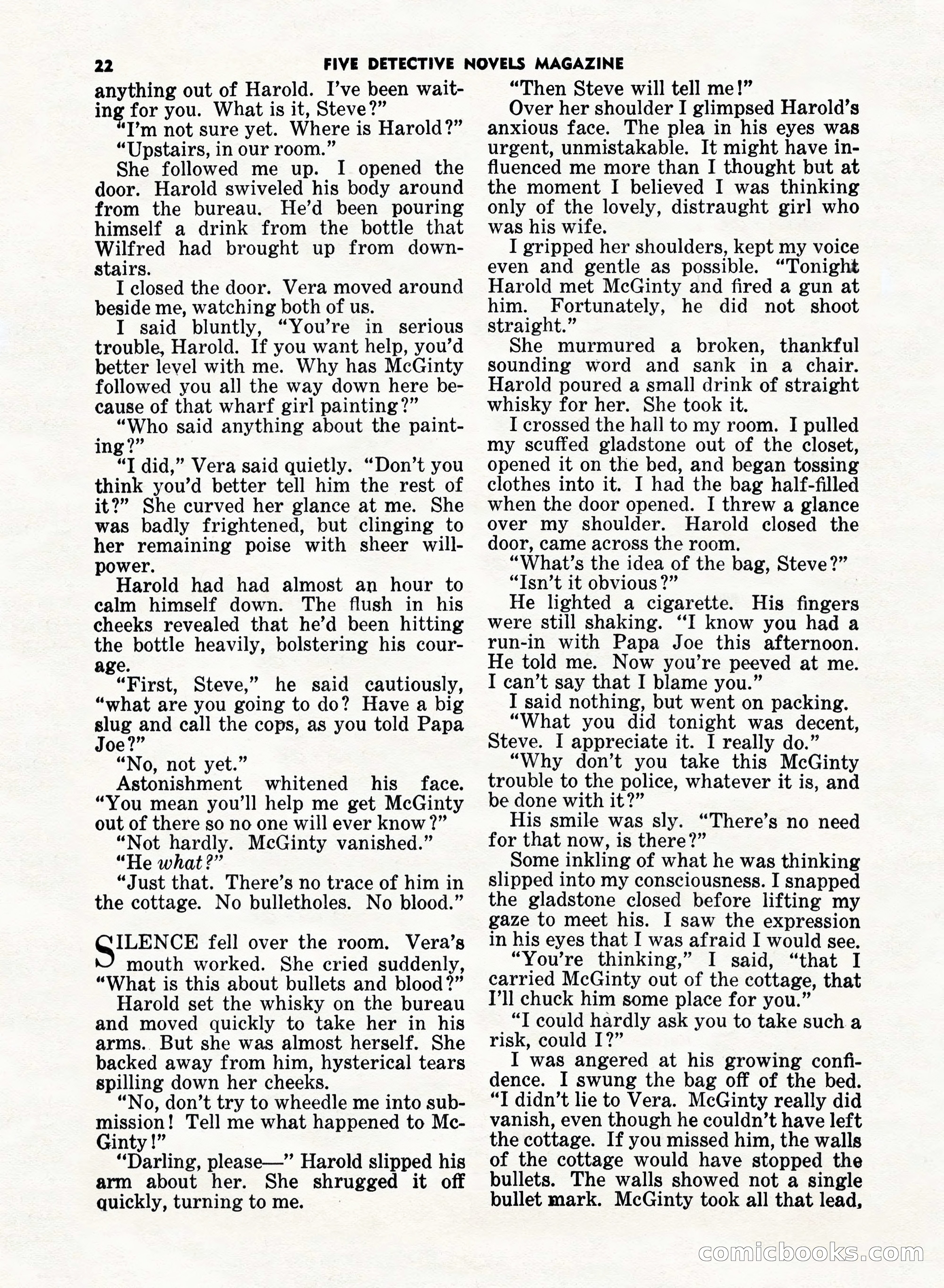 5 Detective Novels Magazine, Fall 1952 — page 22 of 132