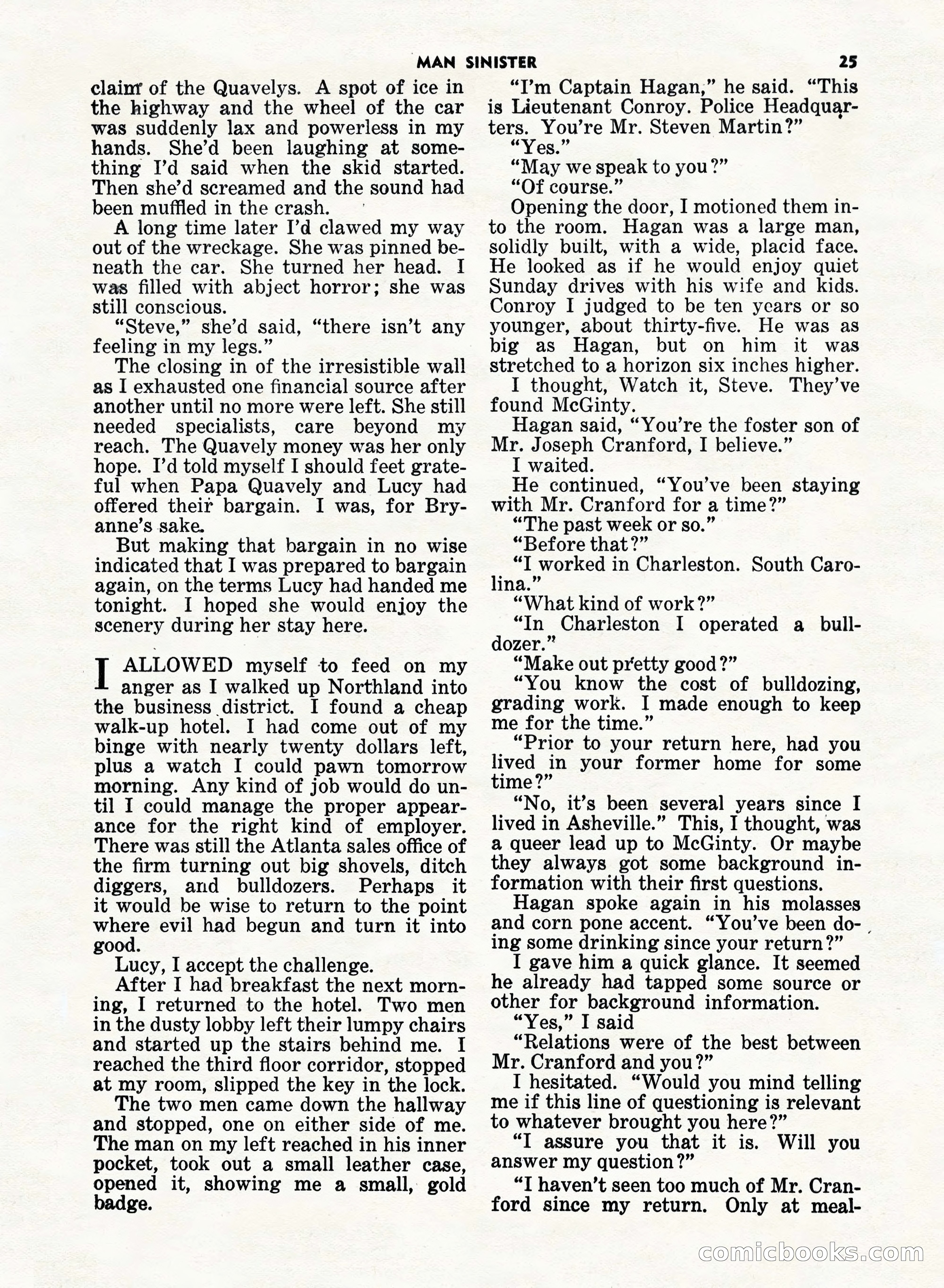 5 Detective Novels Magazine, Fall 1952 — page 25 of 132
