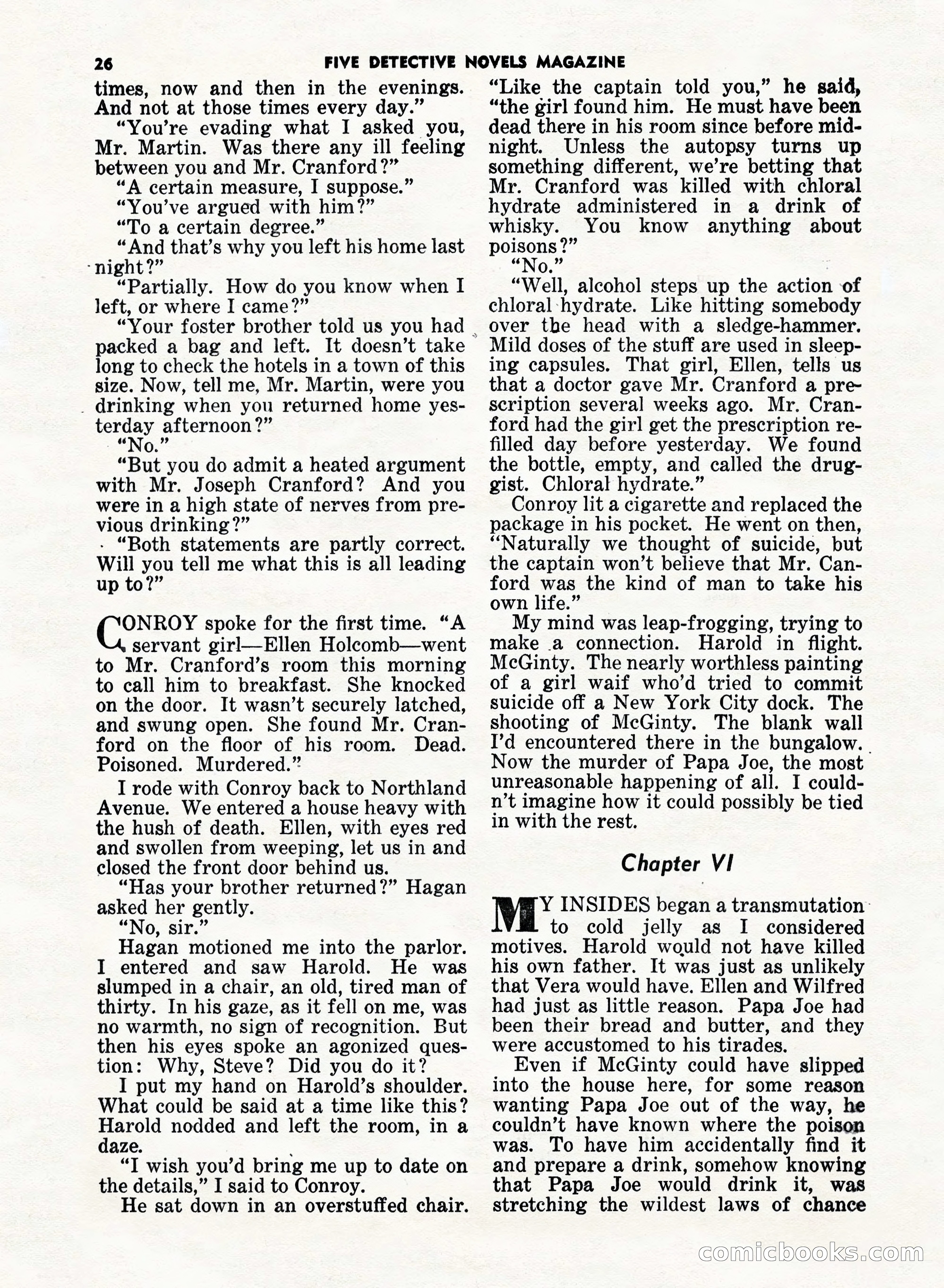 5 Detective Novels Magazine, Fall 1952 — page 26 of 132