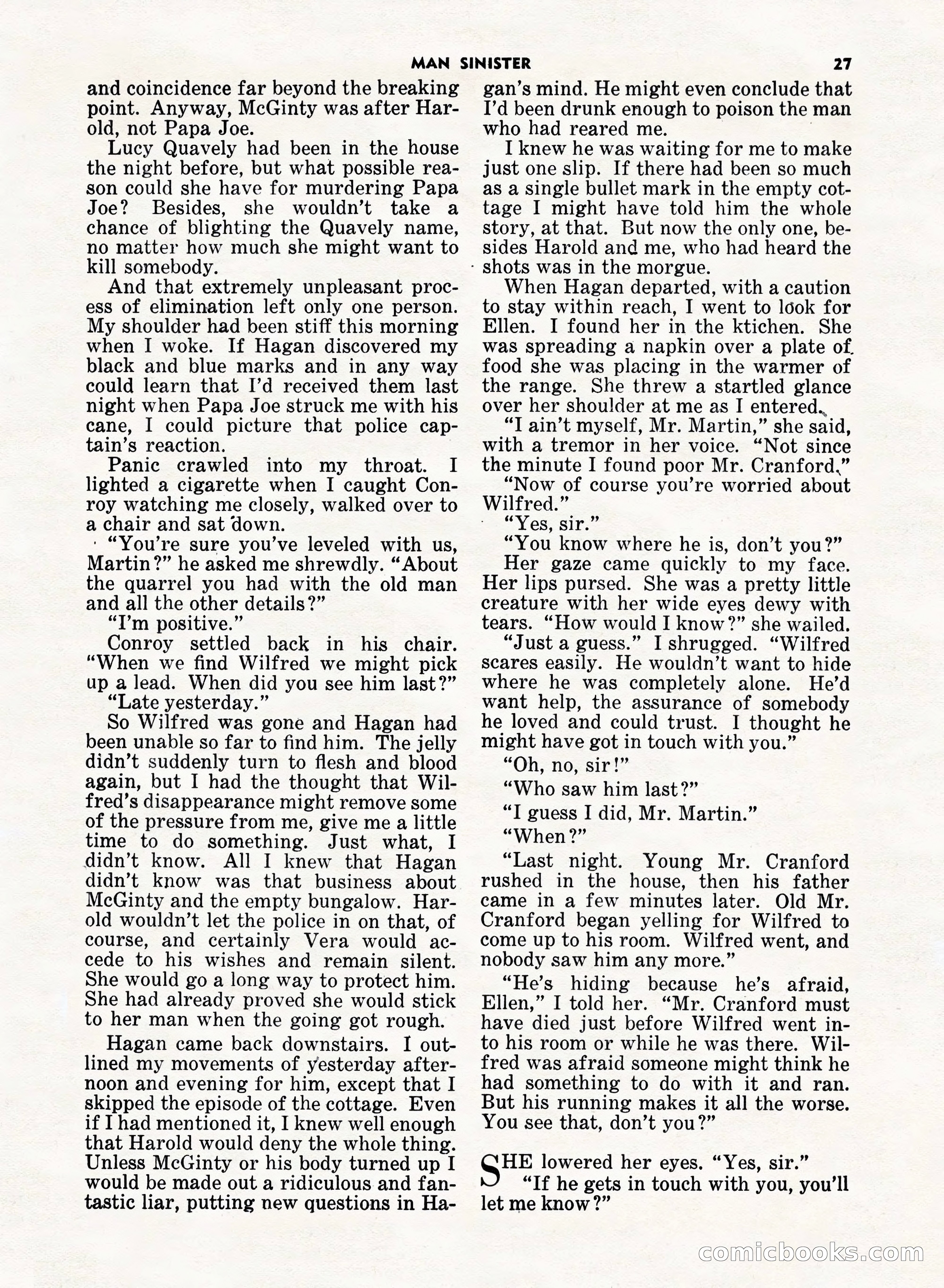 5 Detective Novels Magazine, Fall 1952 — page 27 of 132