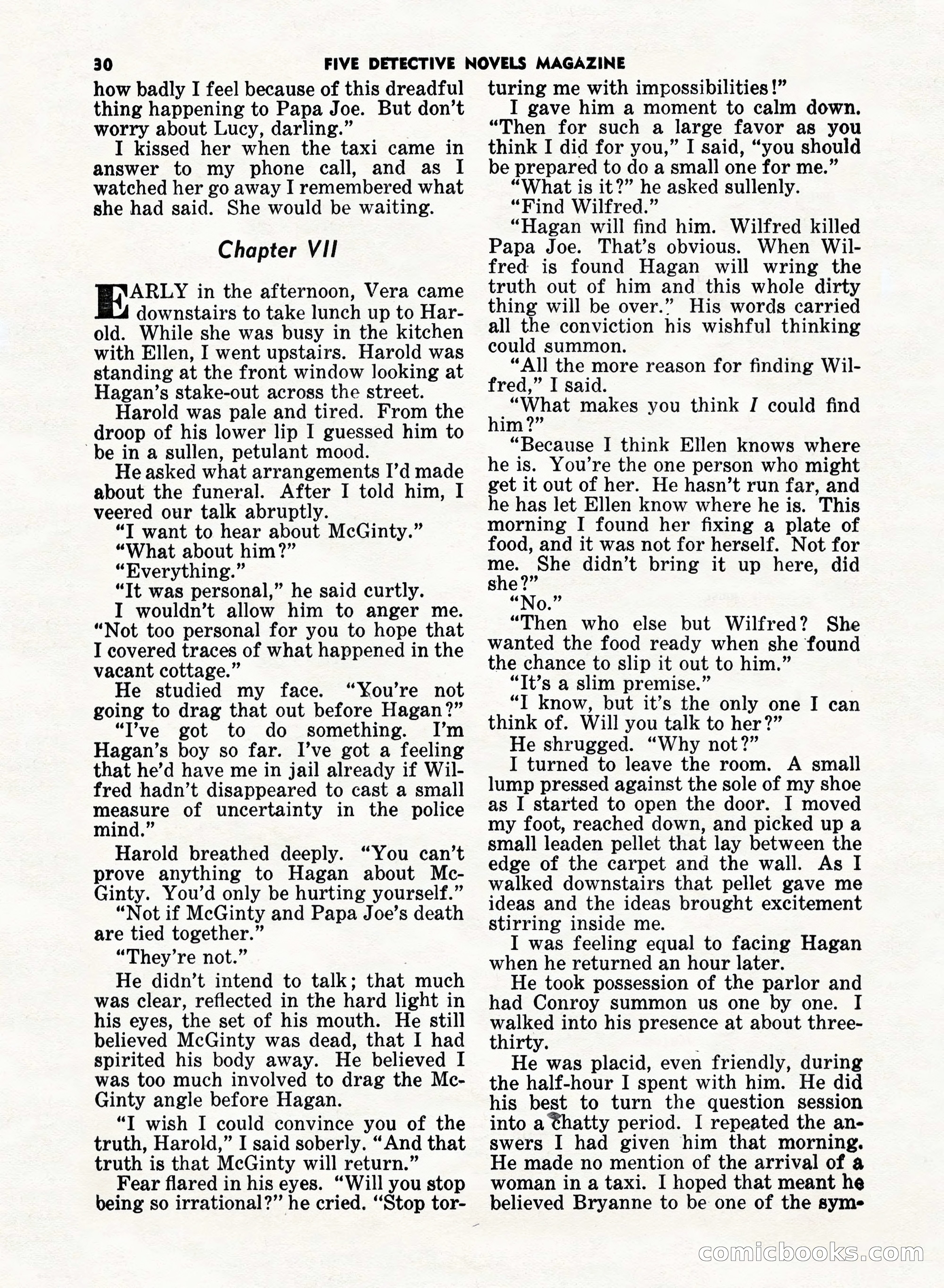 5 Detective Novels Magazine, Fall 1952 — page 30 of 132