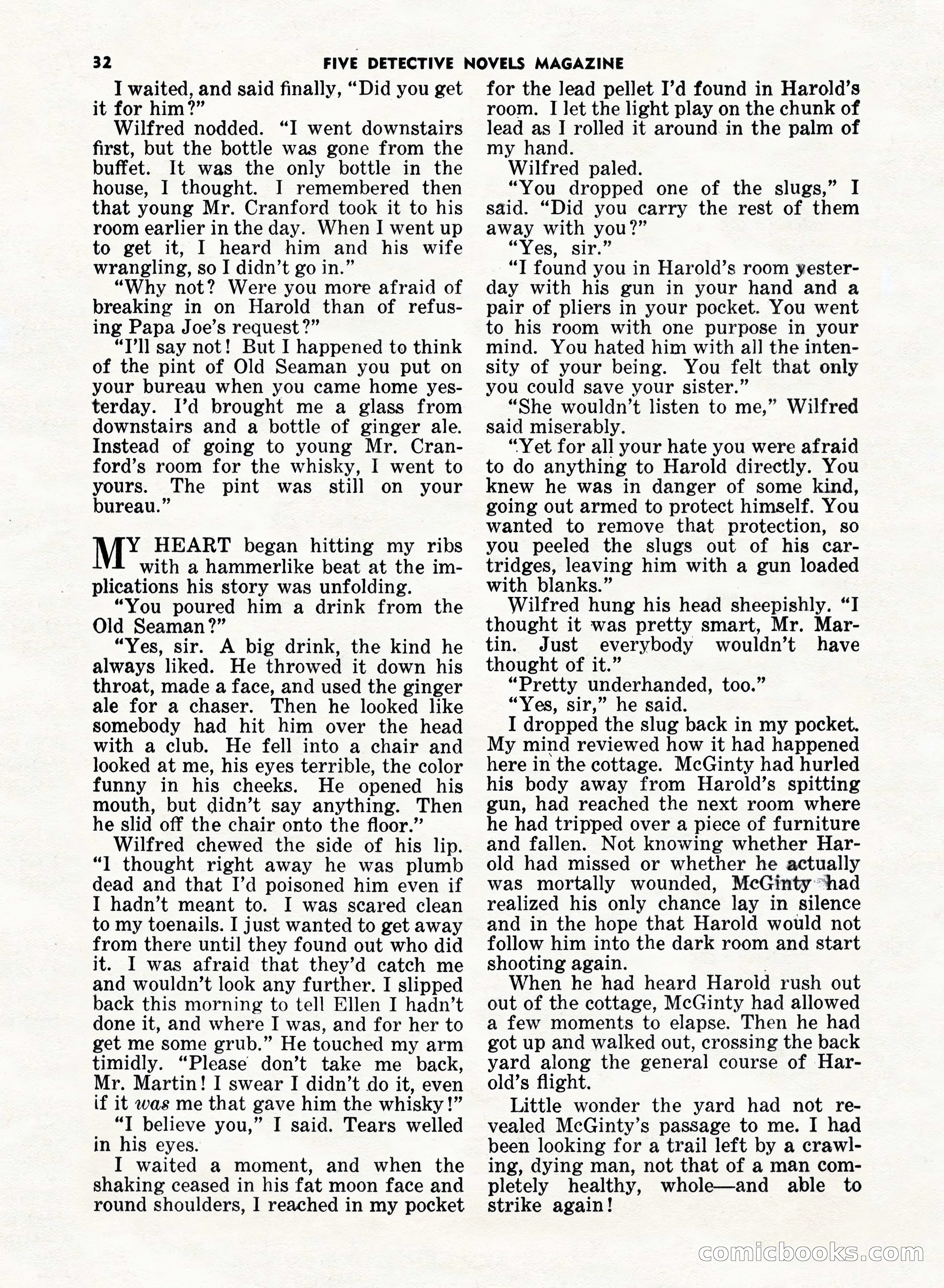 5 Detective Novels Magazine, Fall 1952 — page 32 of 132