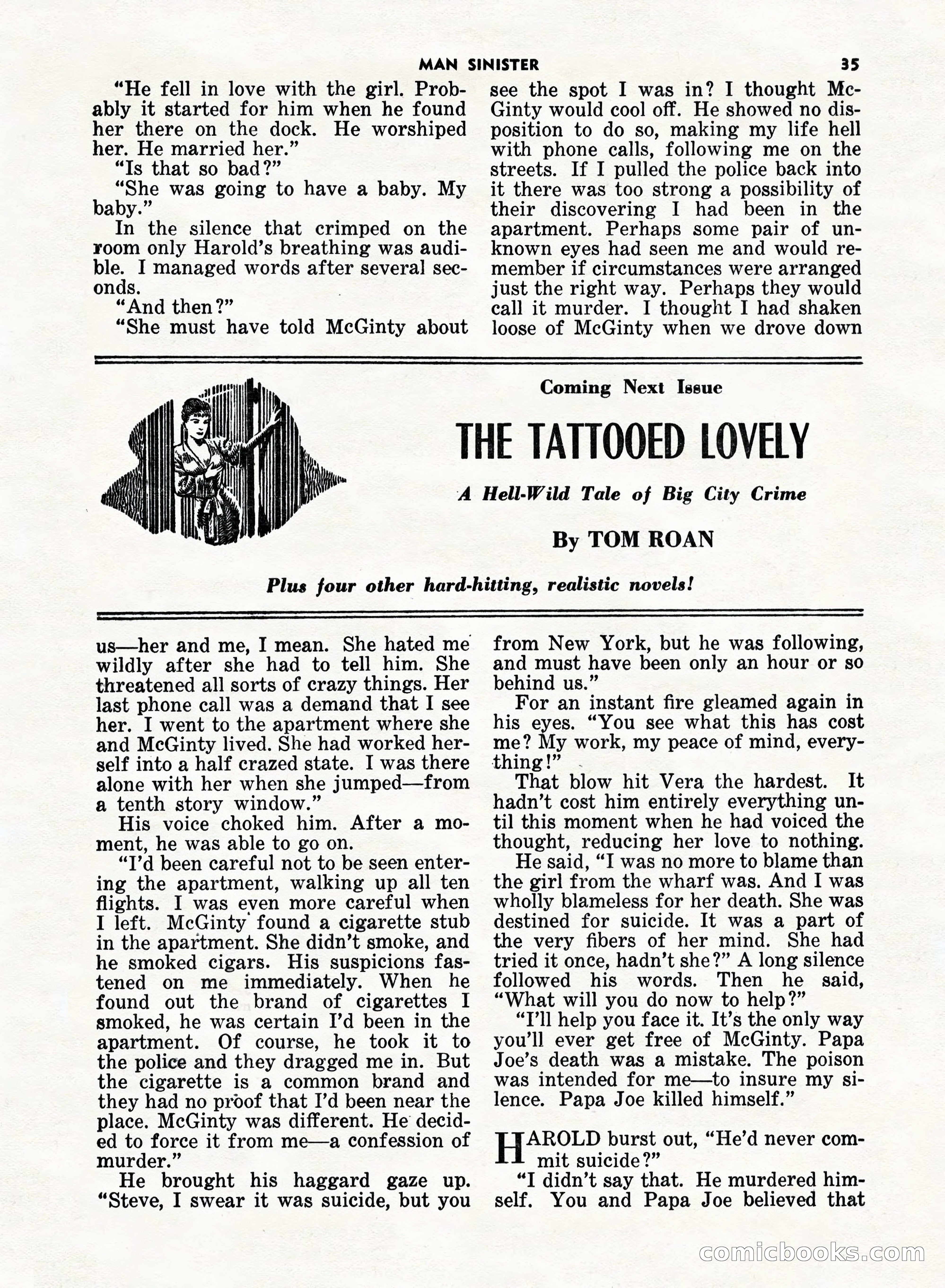 5 Detective Novels Magazine, Fall 1952 — page 35 of 132