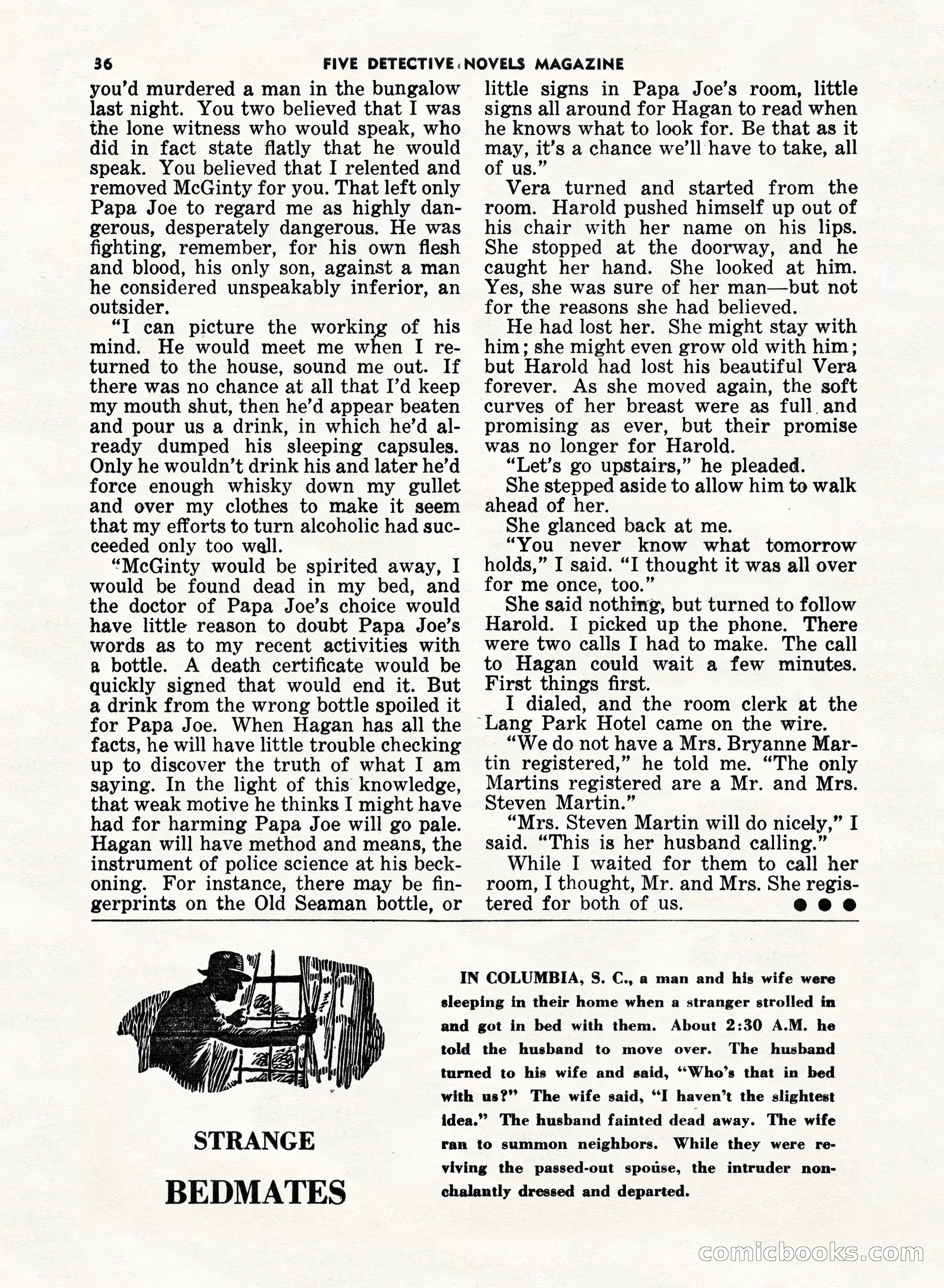 5 Detective Novels Magazine, Fall 1952 — page 36 of 132