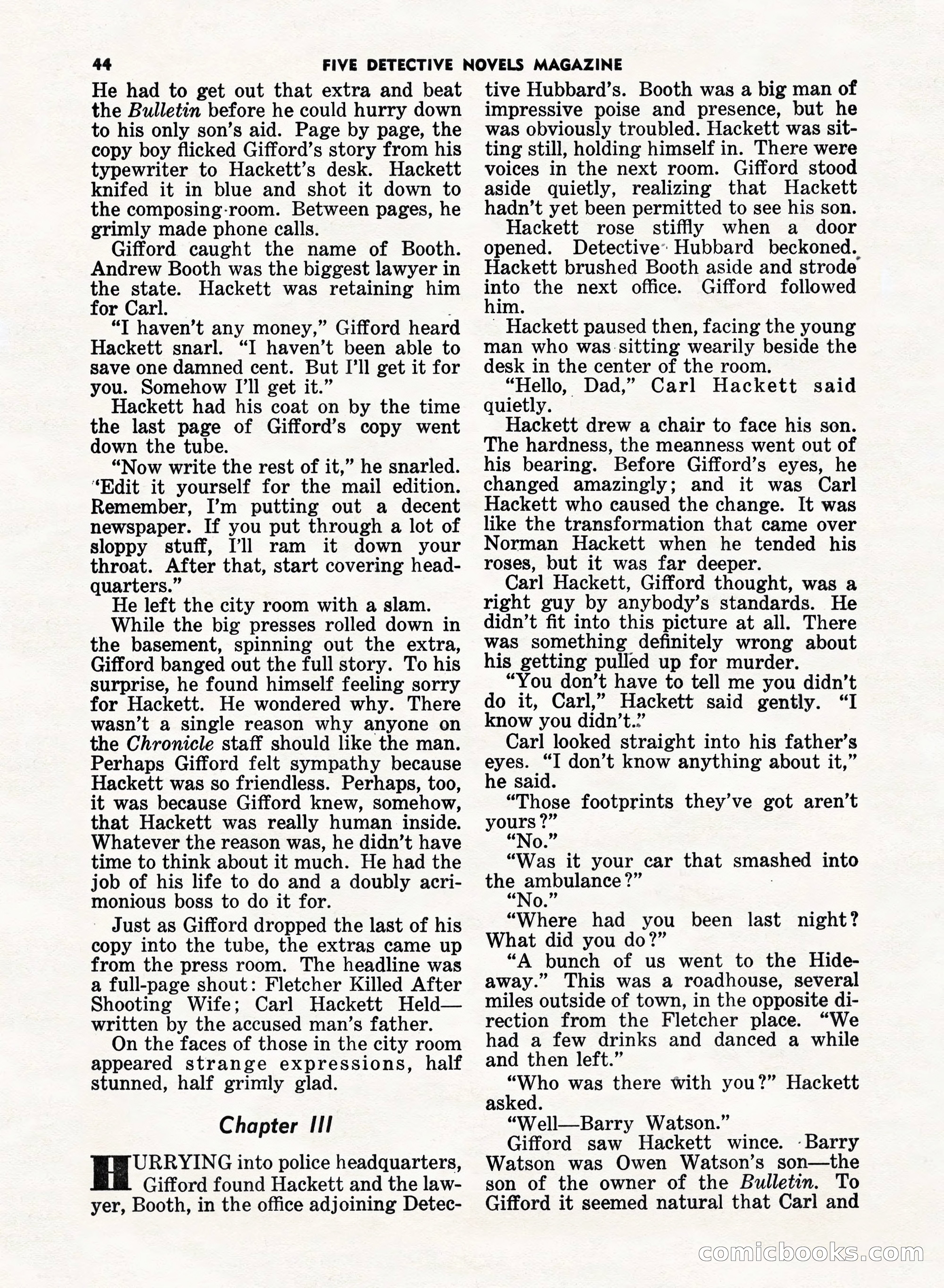 5 Detective Novels Magazine, Fall 1952 — page 44 of 132