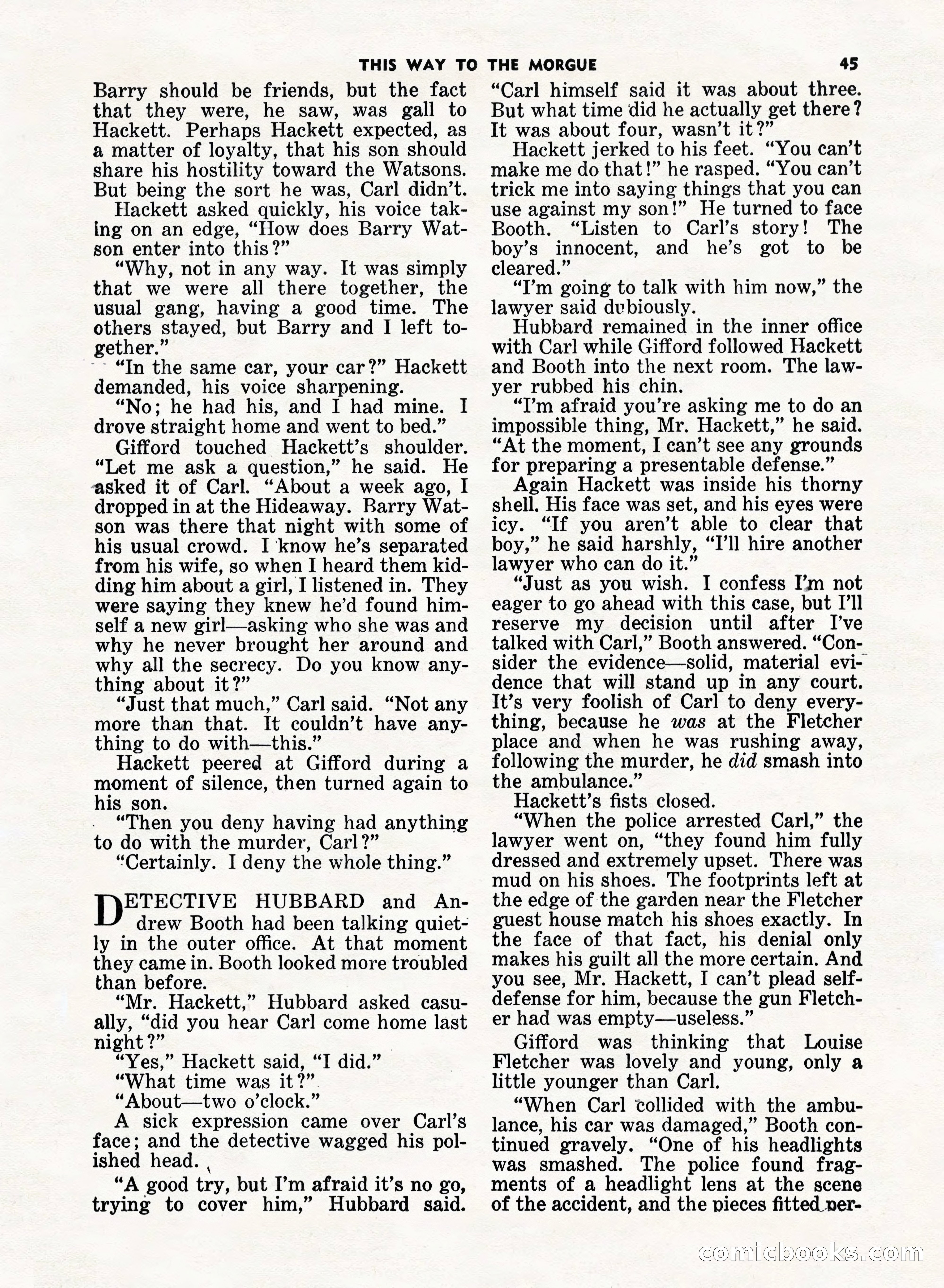 5 Detective Novels Magazine, Fall 1952 — page 45 of 132