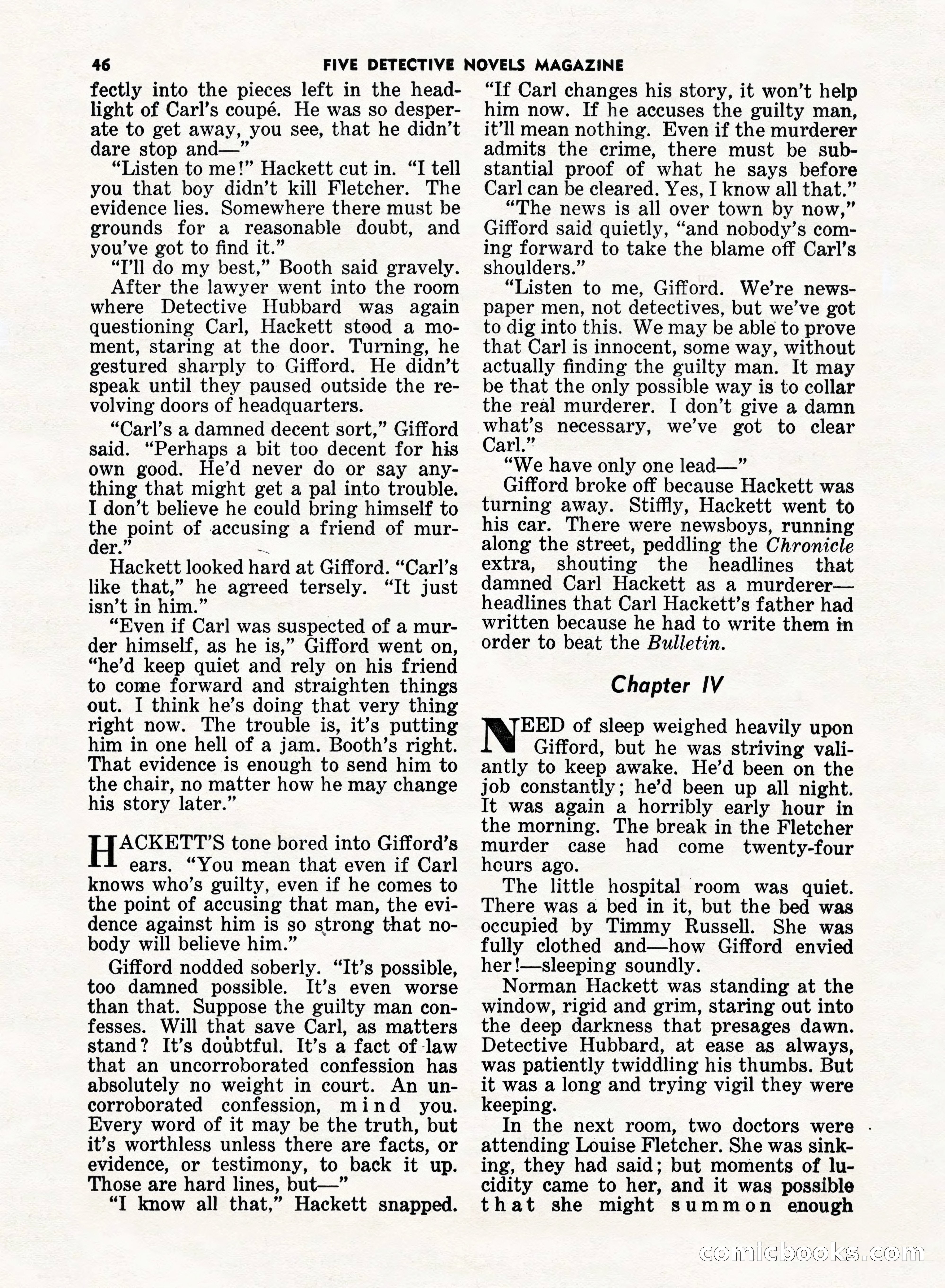 5 Detective Novels Magazine, Fall 1952 — page 46 of 132