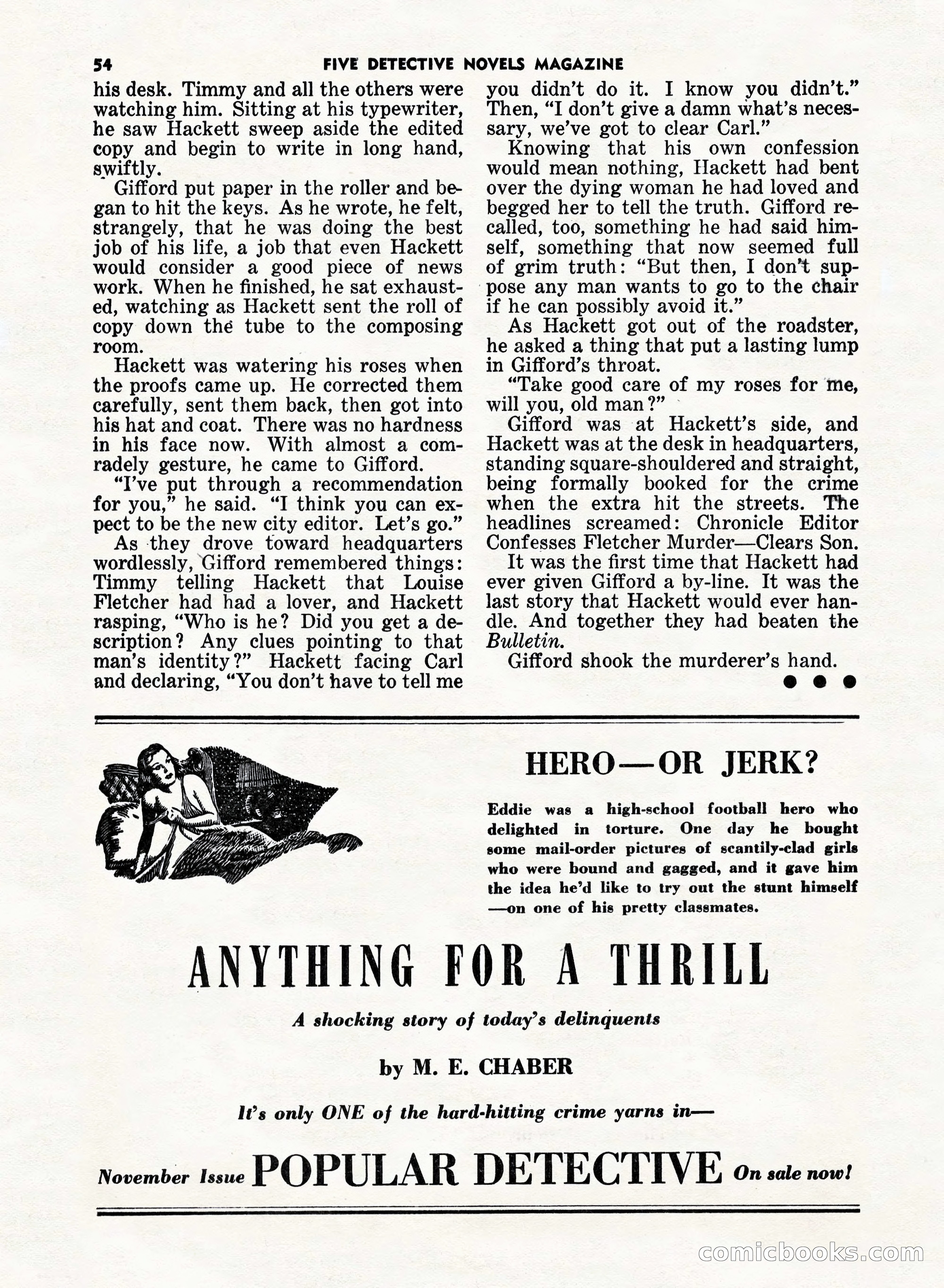 5 Detective Novels Magazine, Fall 1952 — page 54 of 132
