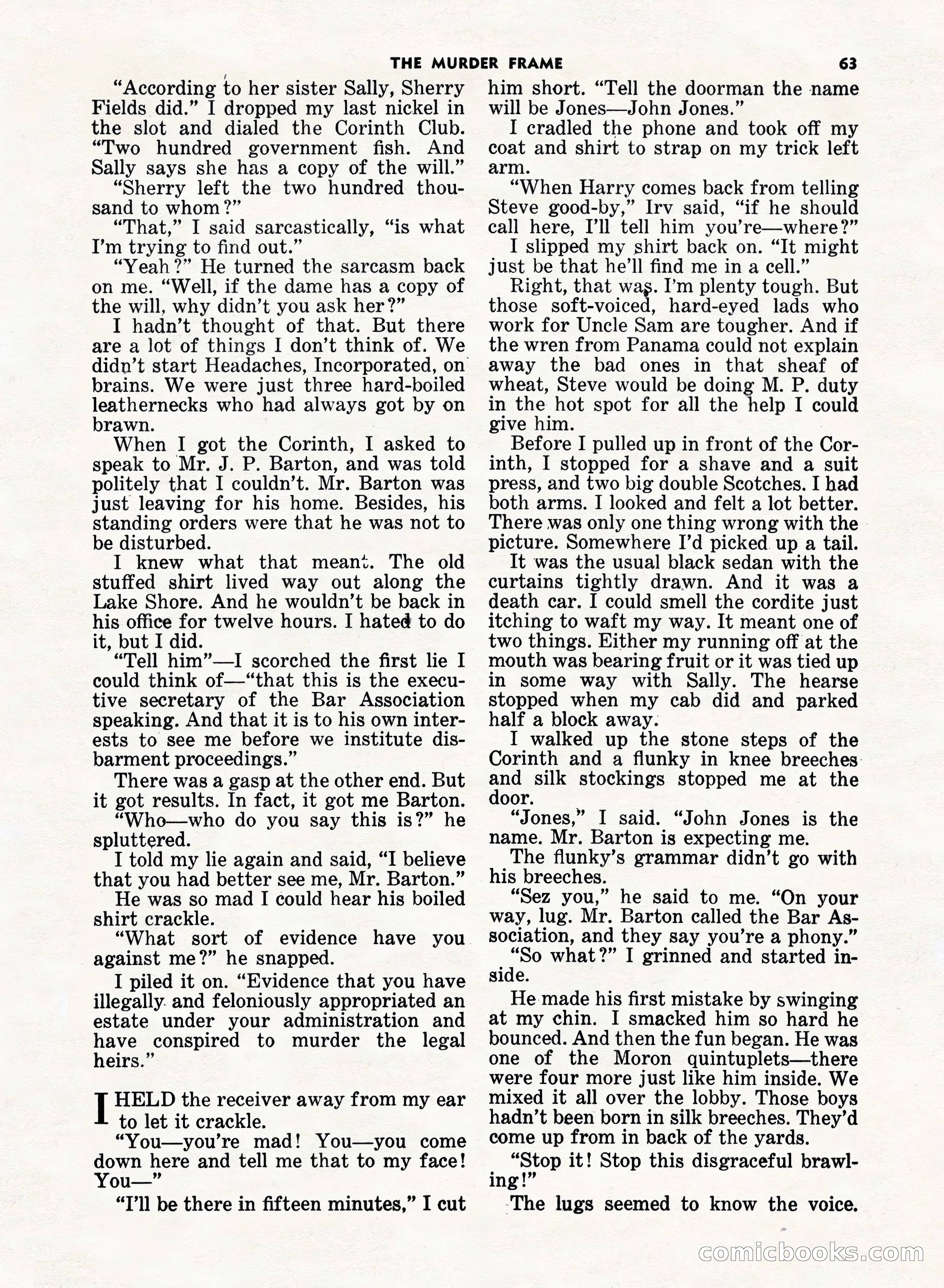 5 Detective Novels Magazine, Fall 1952 — page 63 of 132