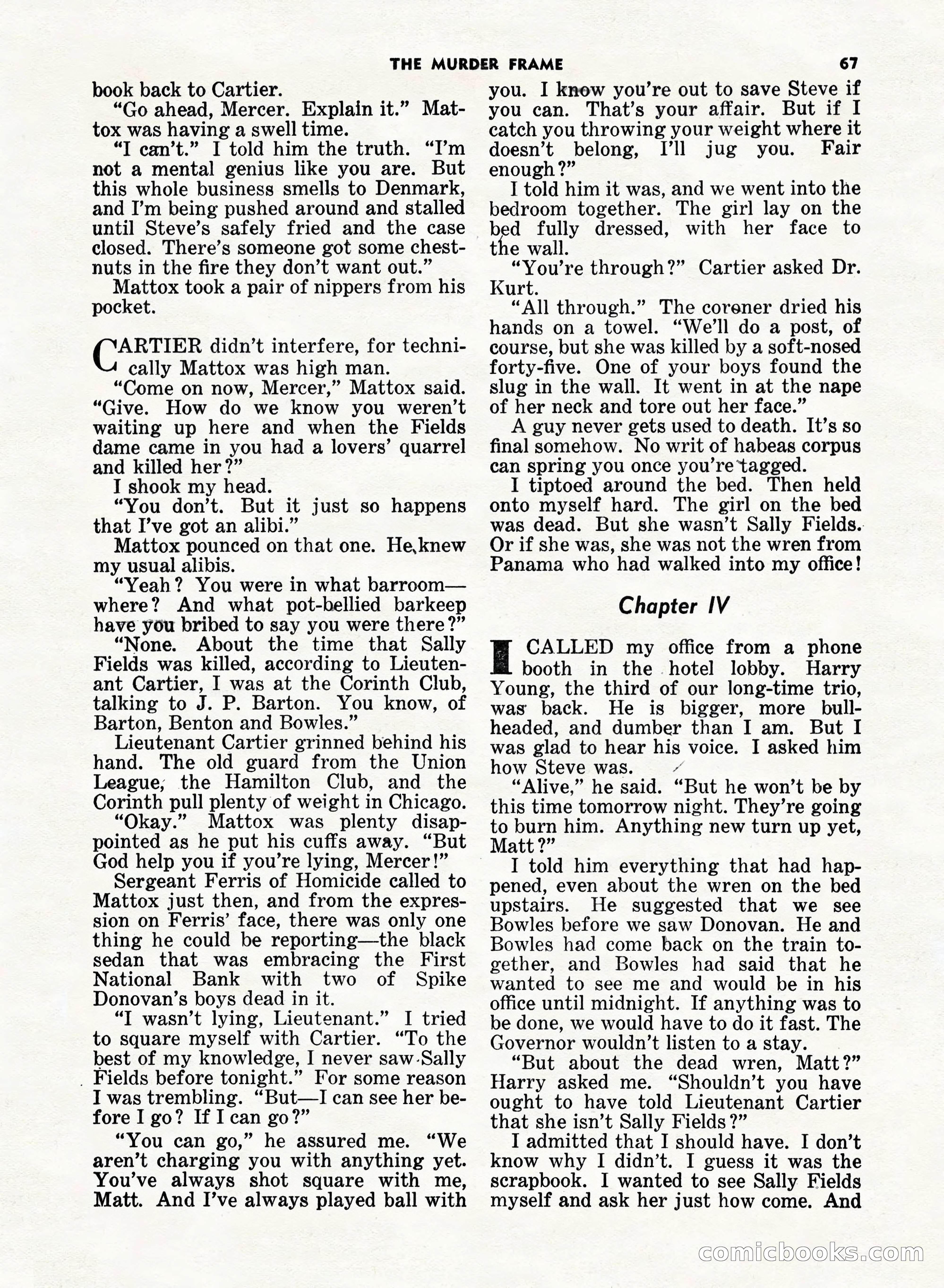 5 Detective Novels Magazine, Fall 1952 — page 67 of 132