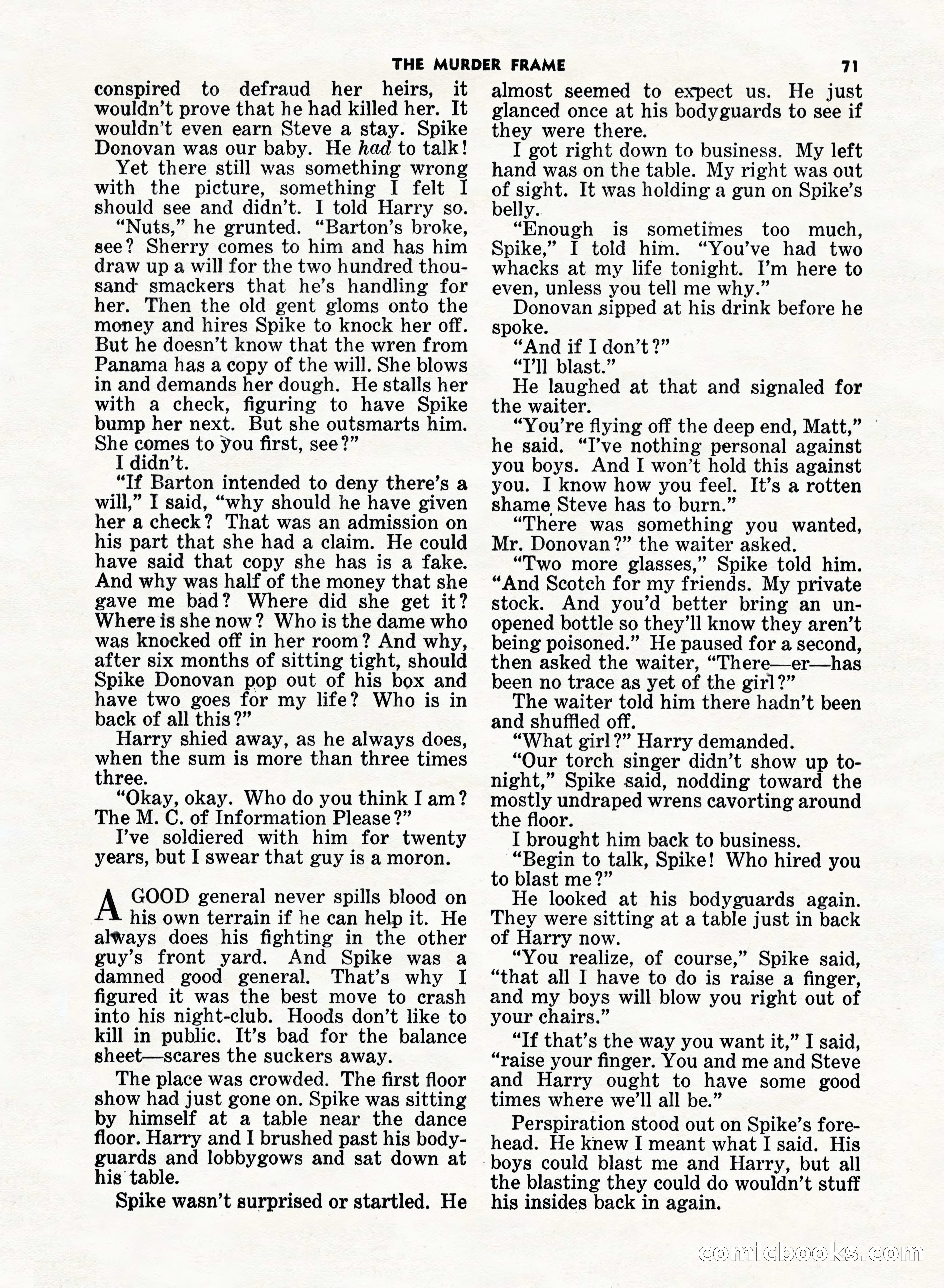 5 Detective Novels Magazine, Fall 1952 — page 71 of 132