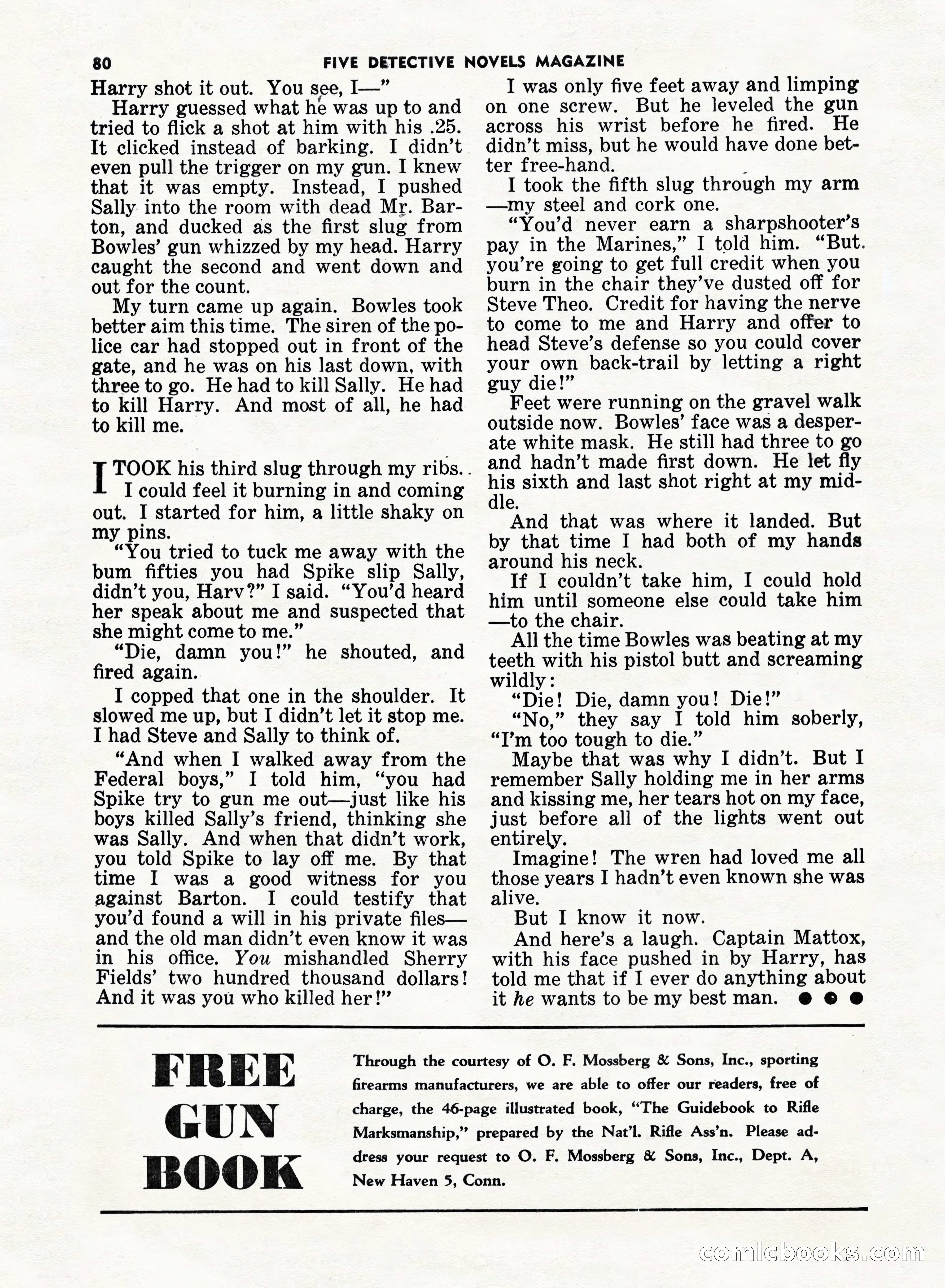 5 Detective Novels Magazine, Fall 1952 — page 80 of 132