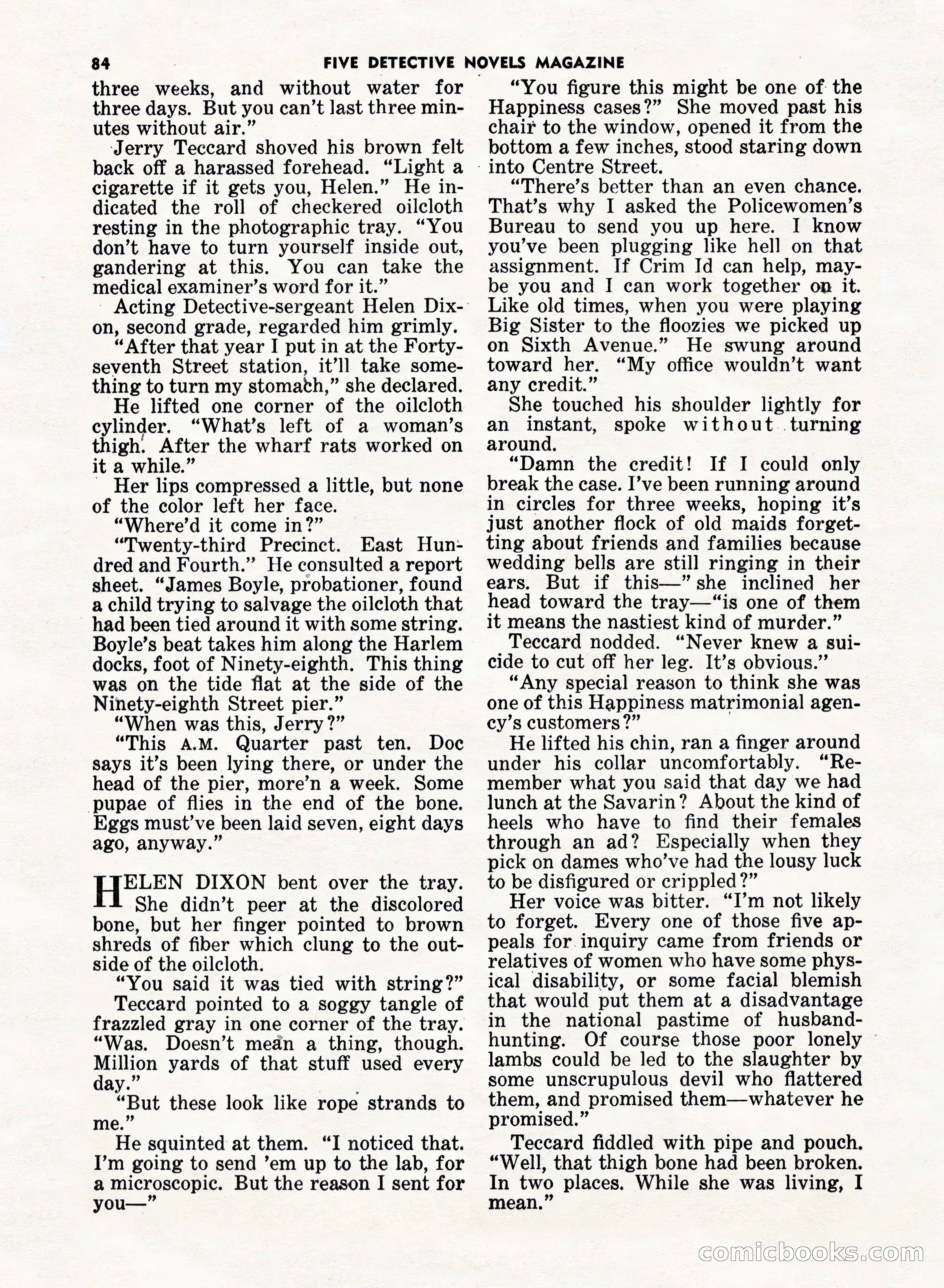 5 Detective Novels Magazine, Fall 1952 — page 84 of 132