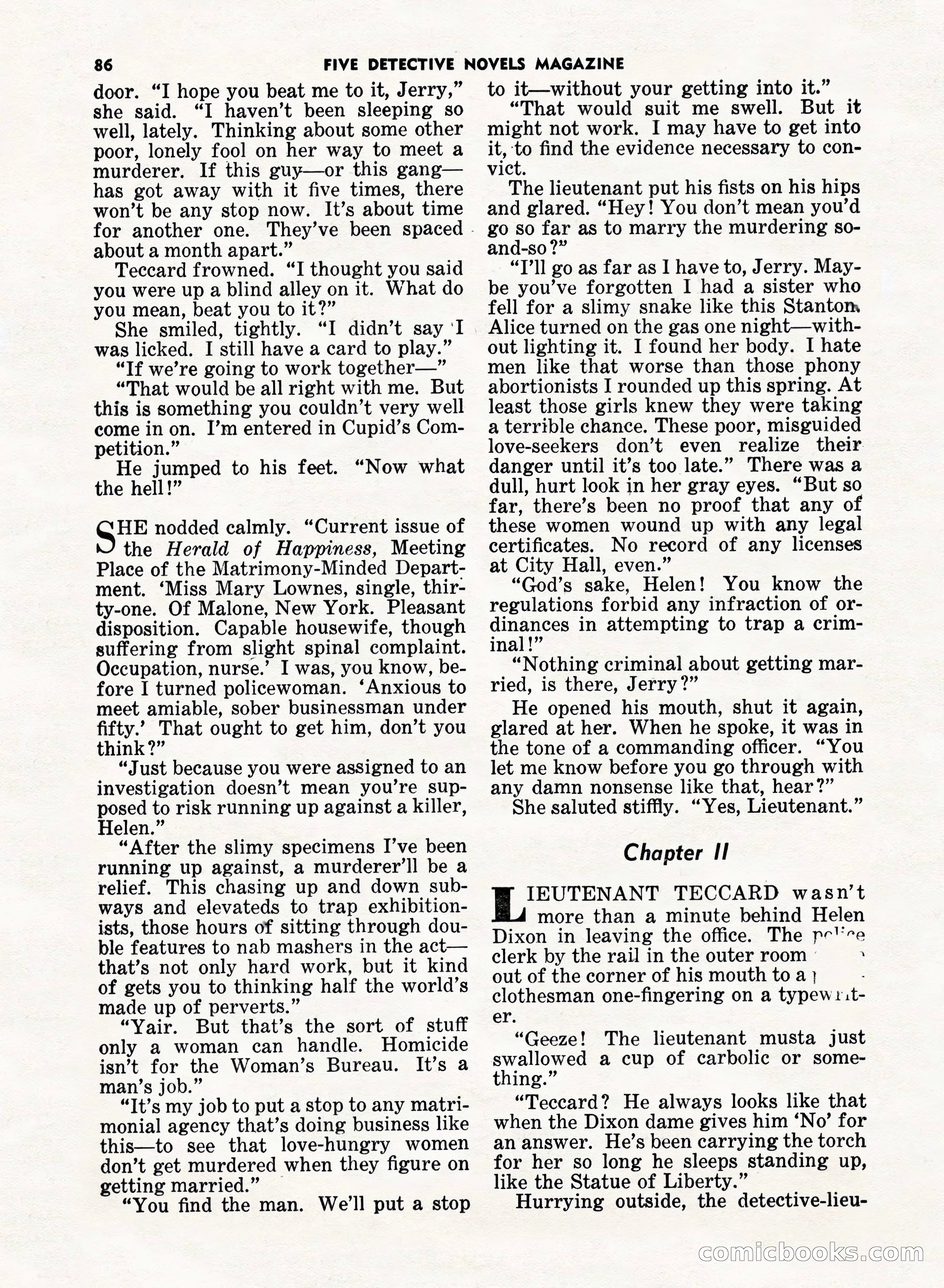 5 Detective Novels Magazine, Fall 1952 — page 86 of 132