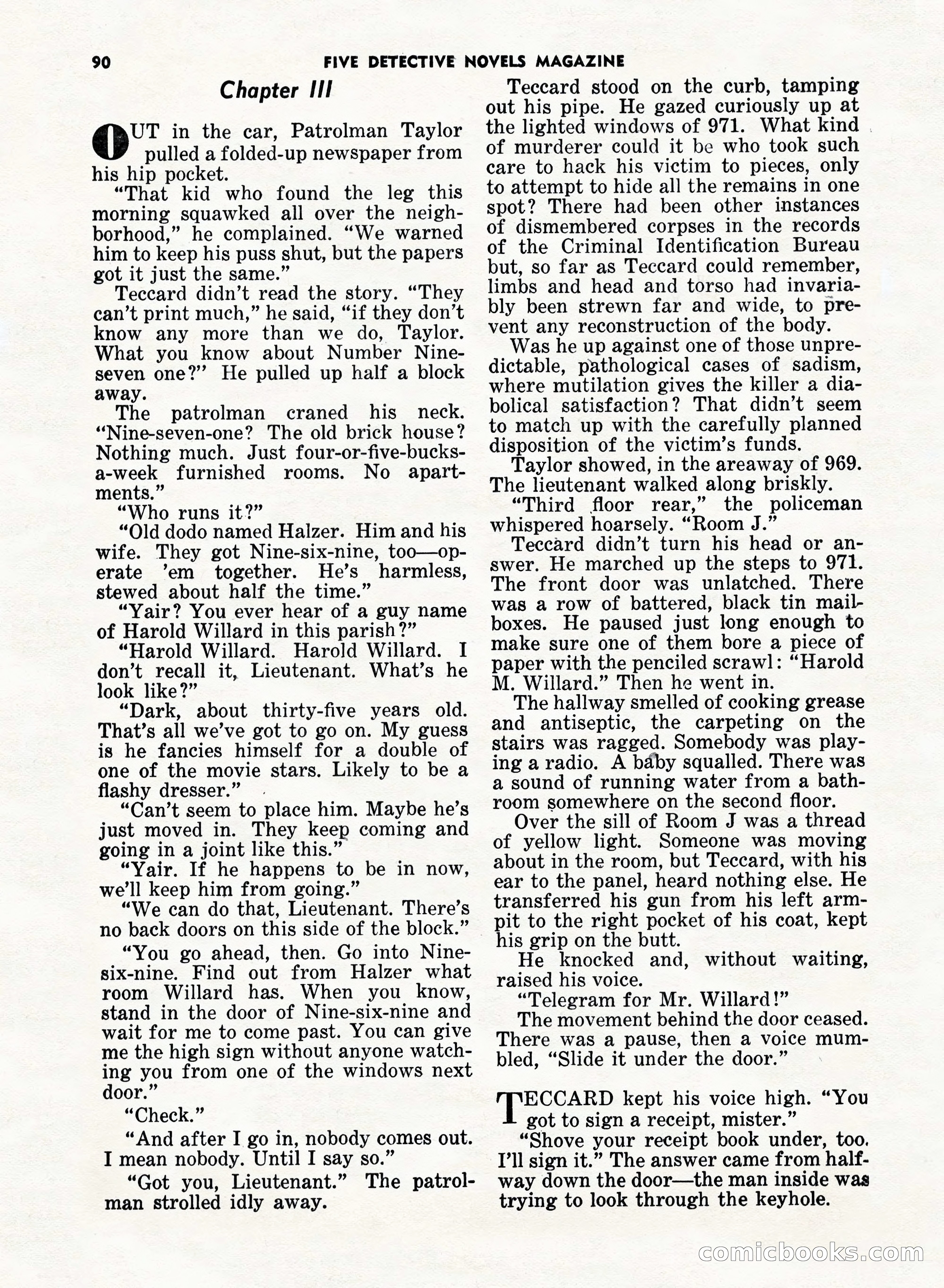 5 Detective Novels Magazine, Fall 1952 — page 90 of 132