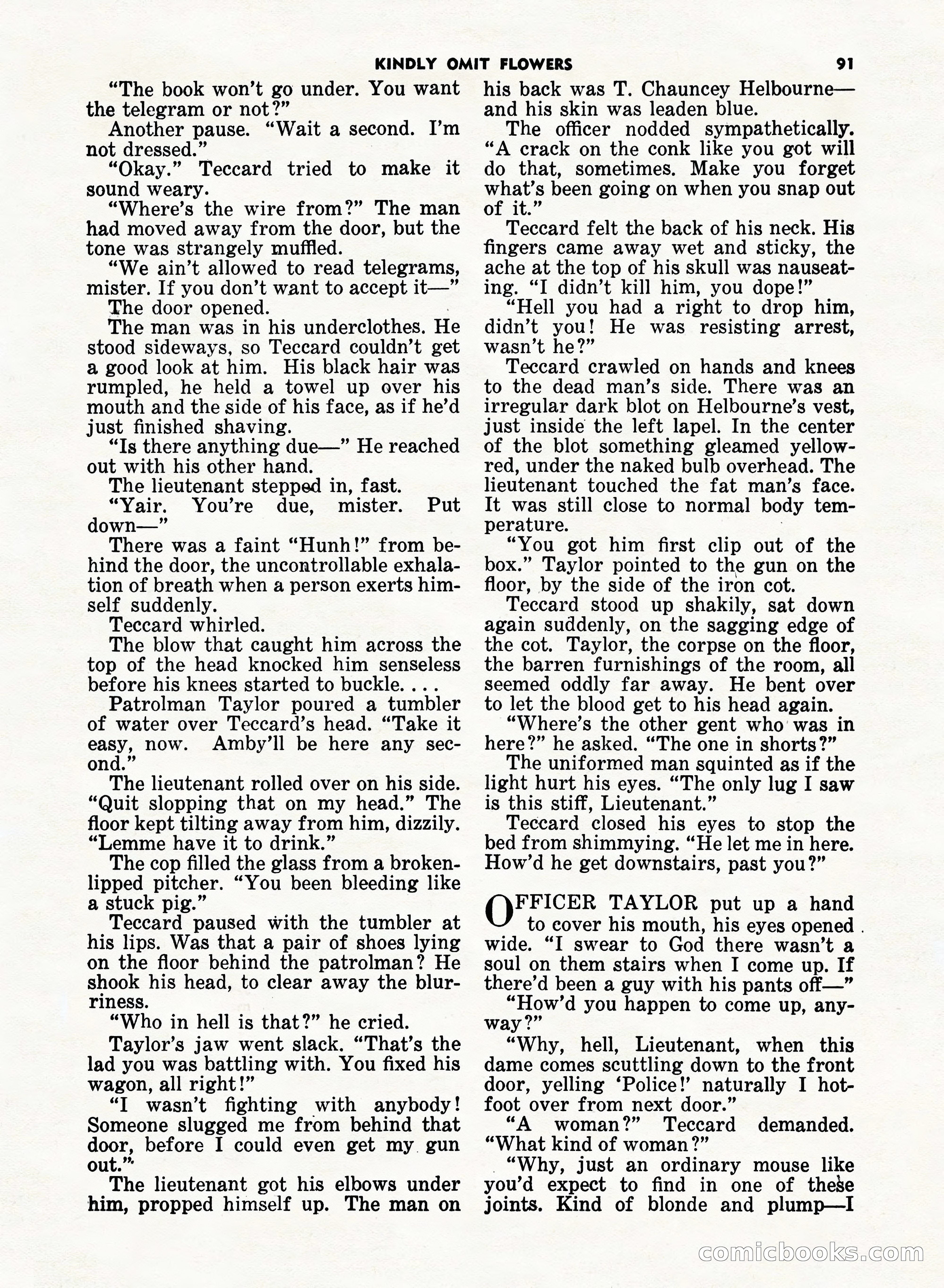 5 Detective Novels Magazine, Fall 1952 — page 91 of 132